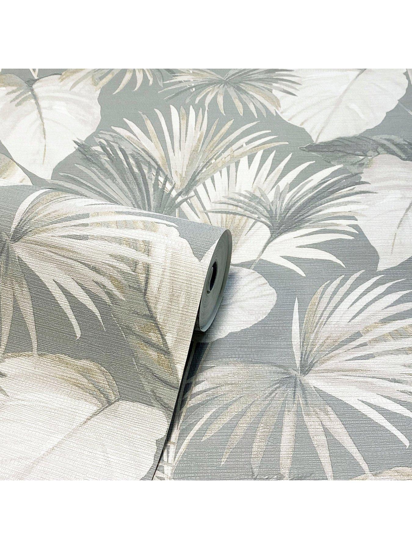  image of arthouse-palm-grove-grey-wallpaper