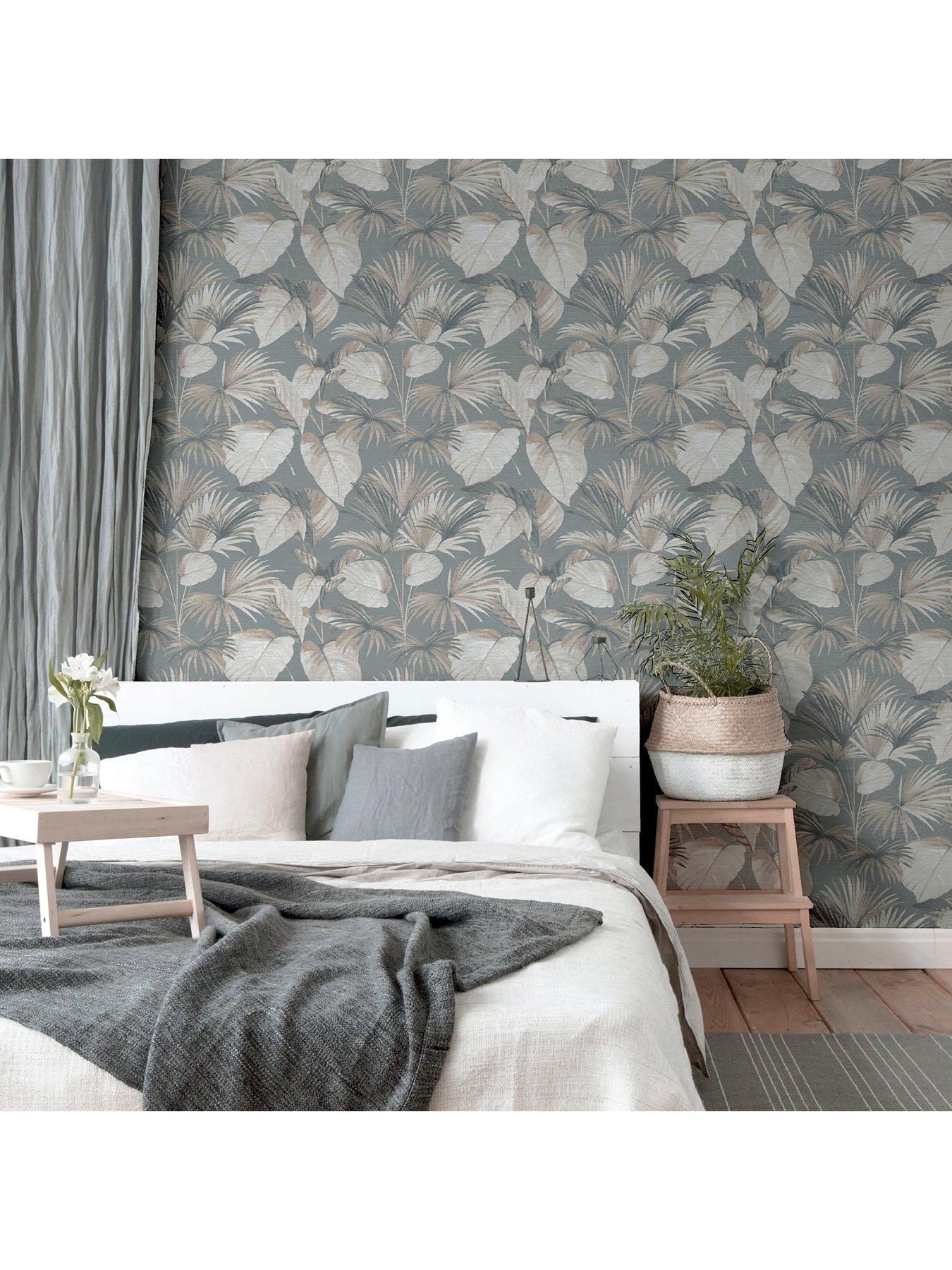  image of arthouse-palm-grove-grey-wallpaper