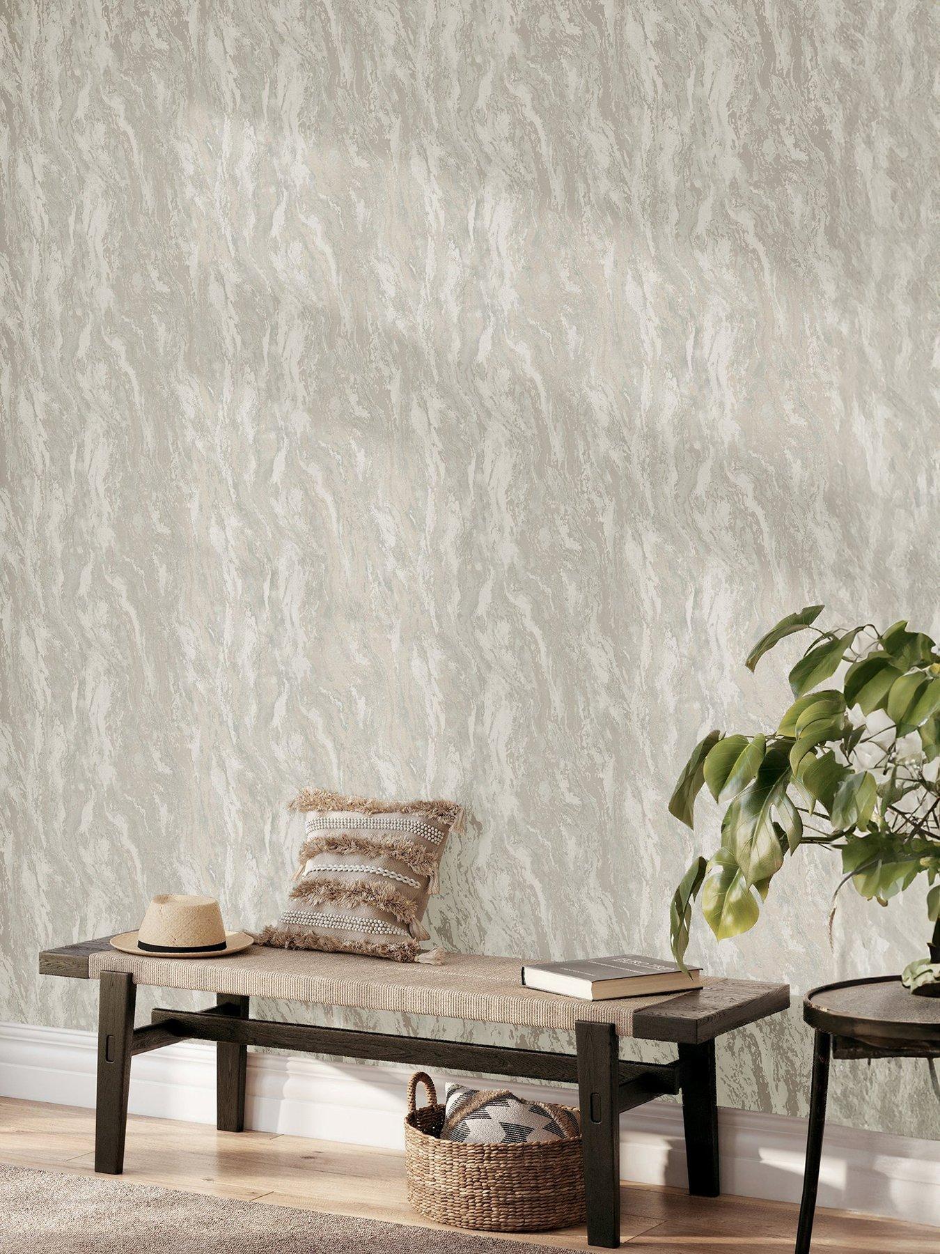 ARTHOUSE Luxe Texture Soft Silver Wallpaper