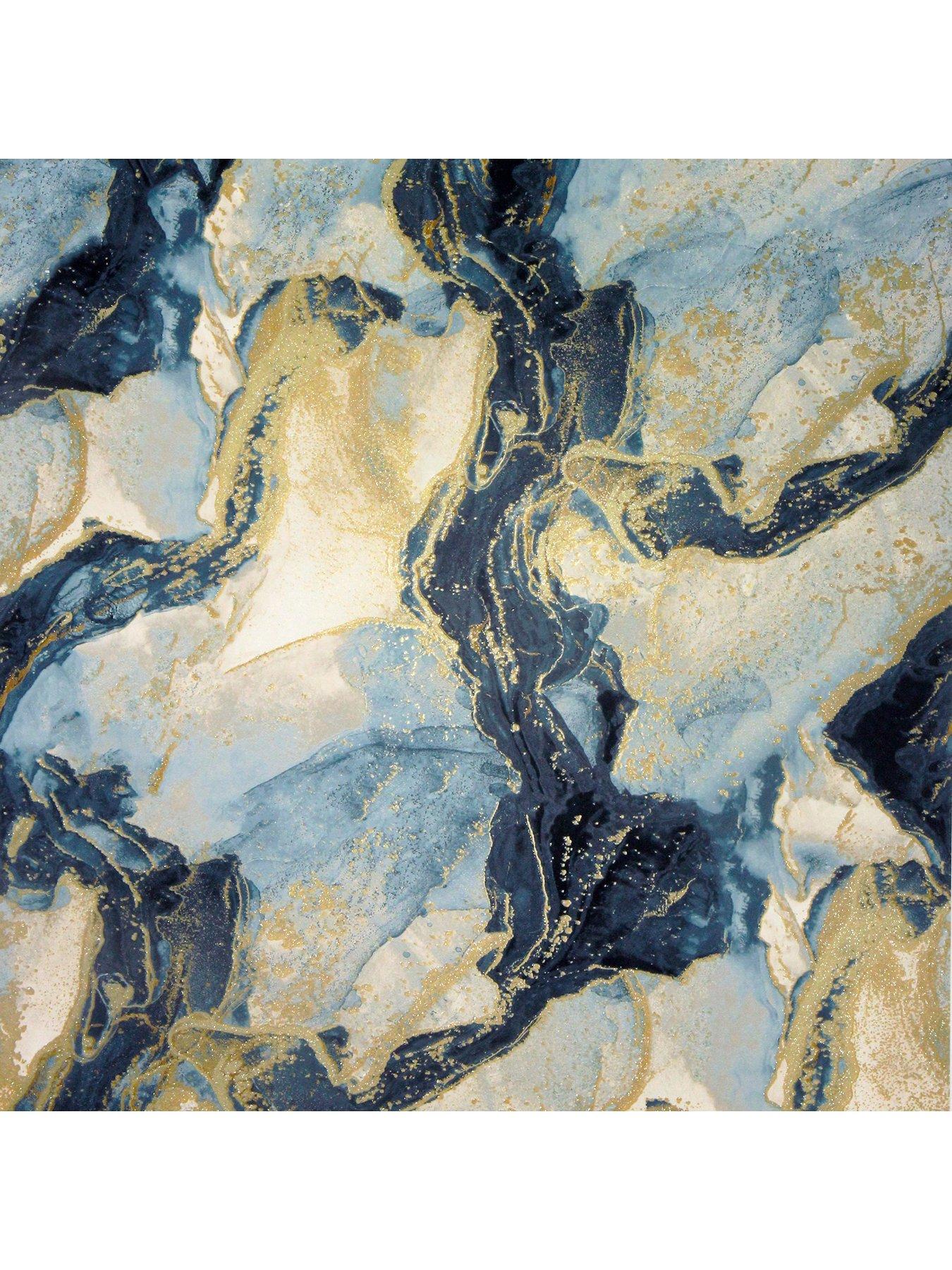  image of arthouse-abstract-marble-tealgold-wallpaper