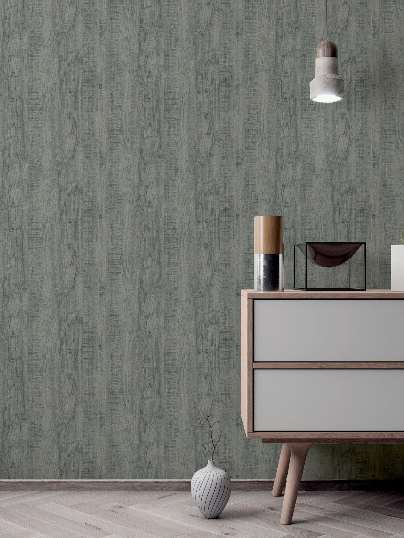 ARTHOUSE Luxe Timber Silver Wallpaper
