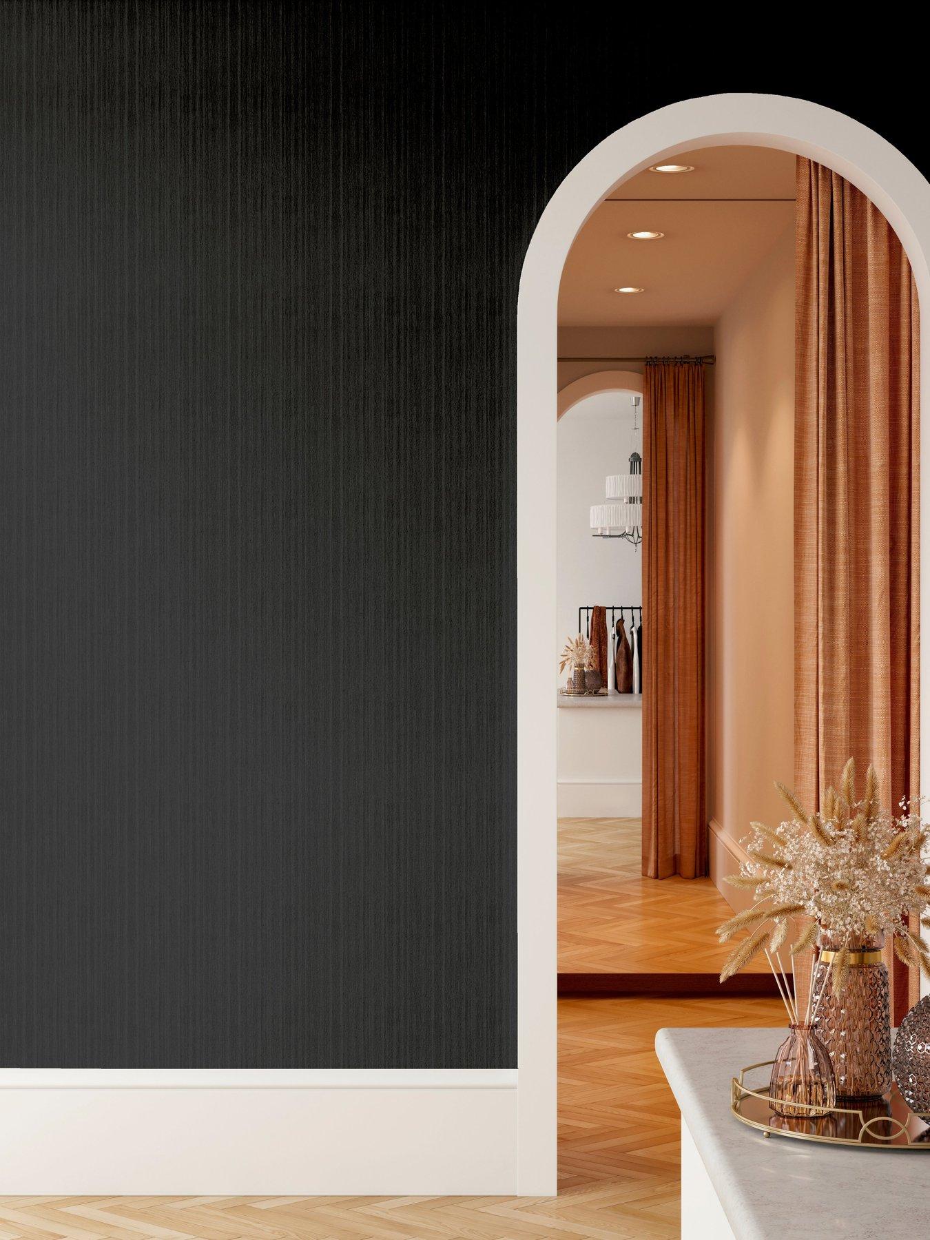  image of arthouse-silk-cascade-charcoal-wallpaper