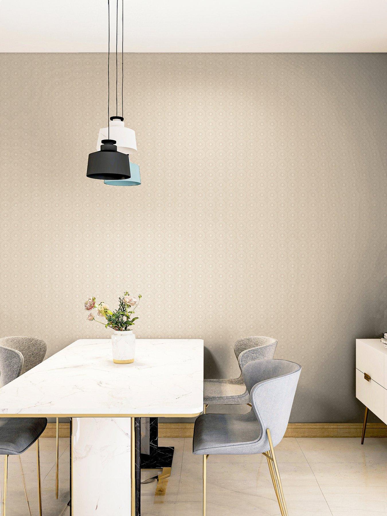 ARTHOUSE Symmetrical Chic Ivory And Silver Wallpaper