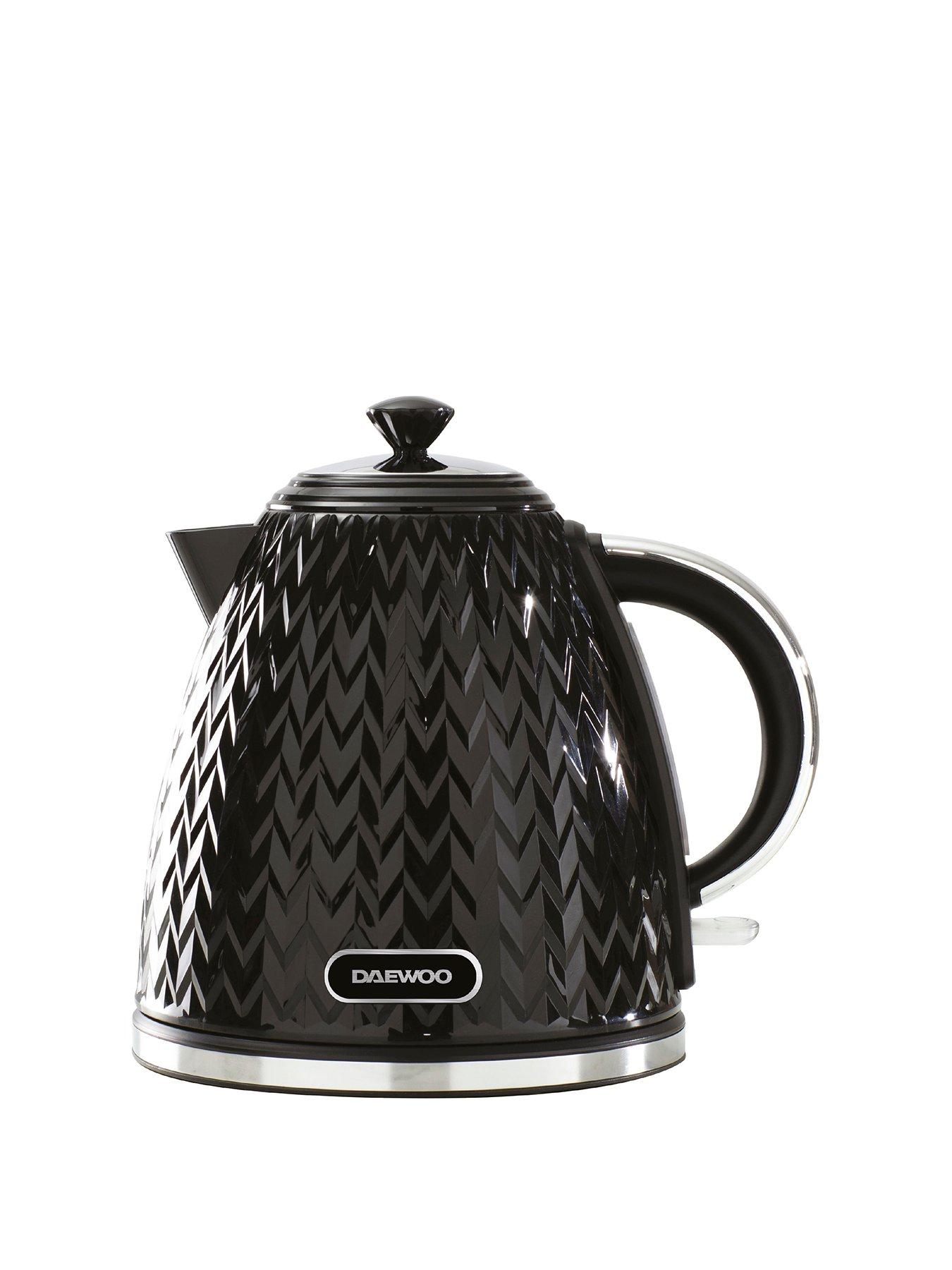 Image 2 of 6 of Daewoo Argyle Jug Kettle and 2 Slice Toaster- Black