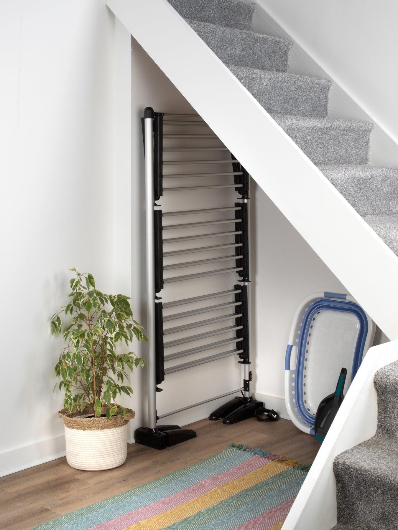 front image of beldray-3-tier-heated-airer-black-trim