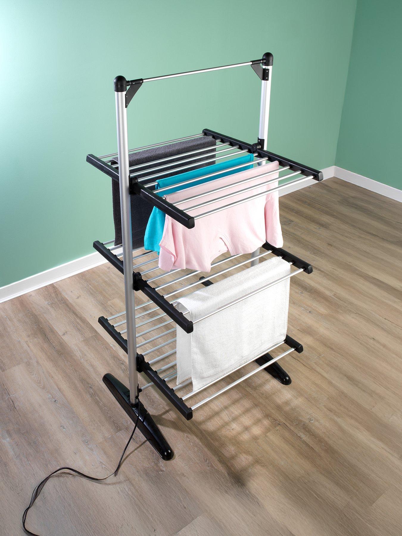  image of beldray-3-tier-heated-airer-black-trim