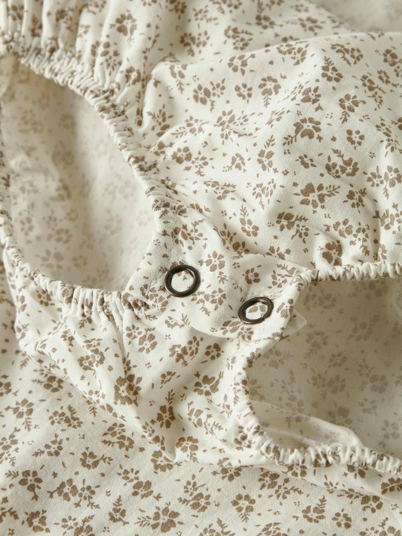 Image 3 of 3 of Lil Atelier Baby Girls Floral Collared Short Sleeve Body Dress - Cream