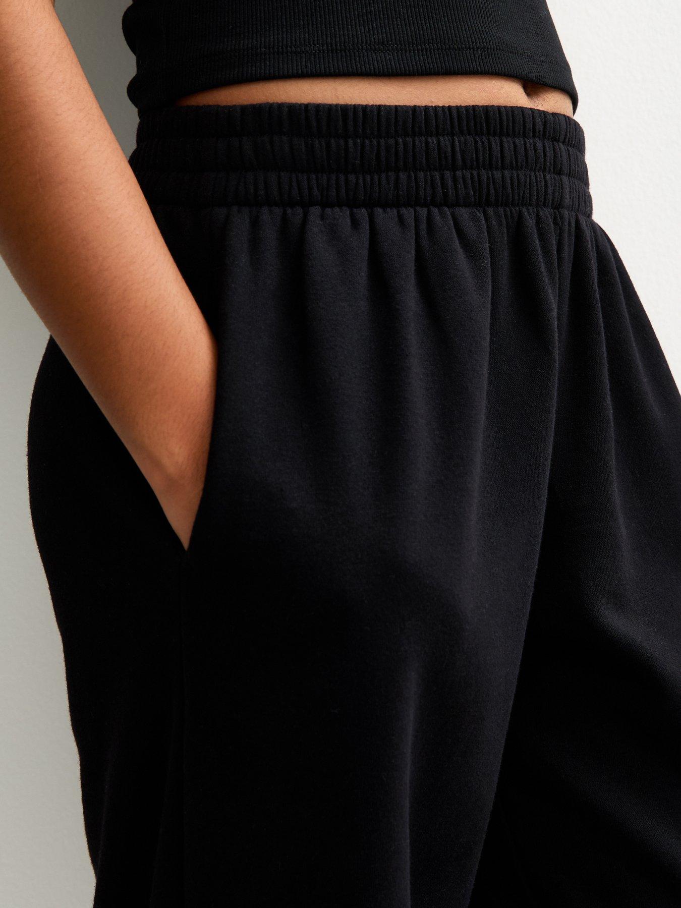  image of new-look-915-girls-oversized-cuff-joggers-balck