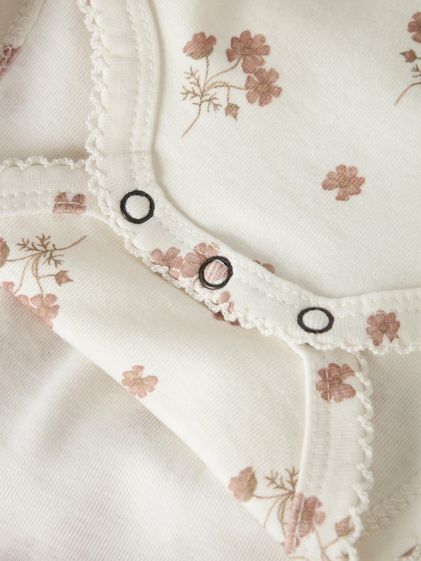 Image 3 of 3 of Lil Atelier Baby Girls Floral Jersey Body Dress - Cream