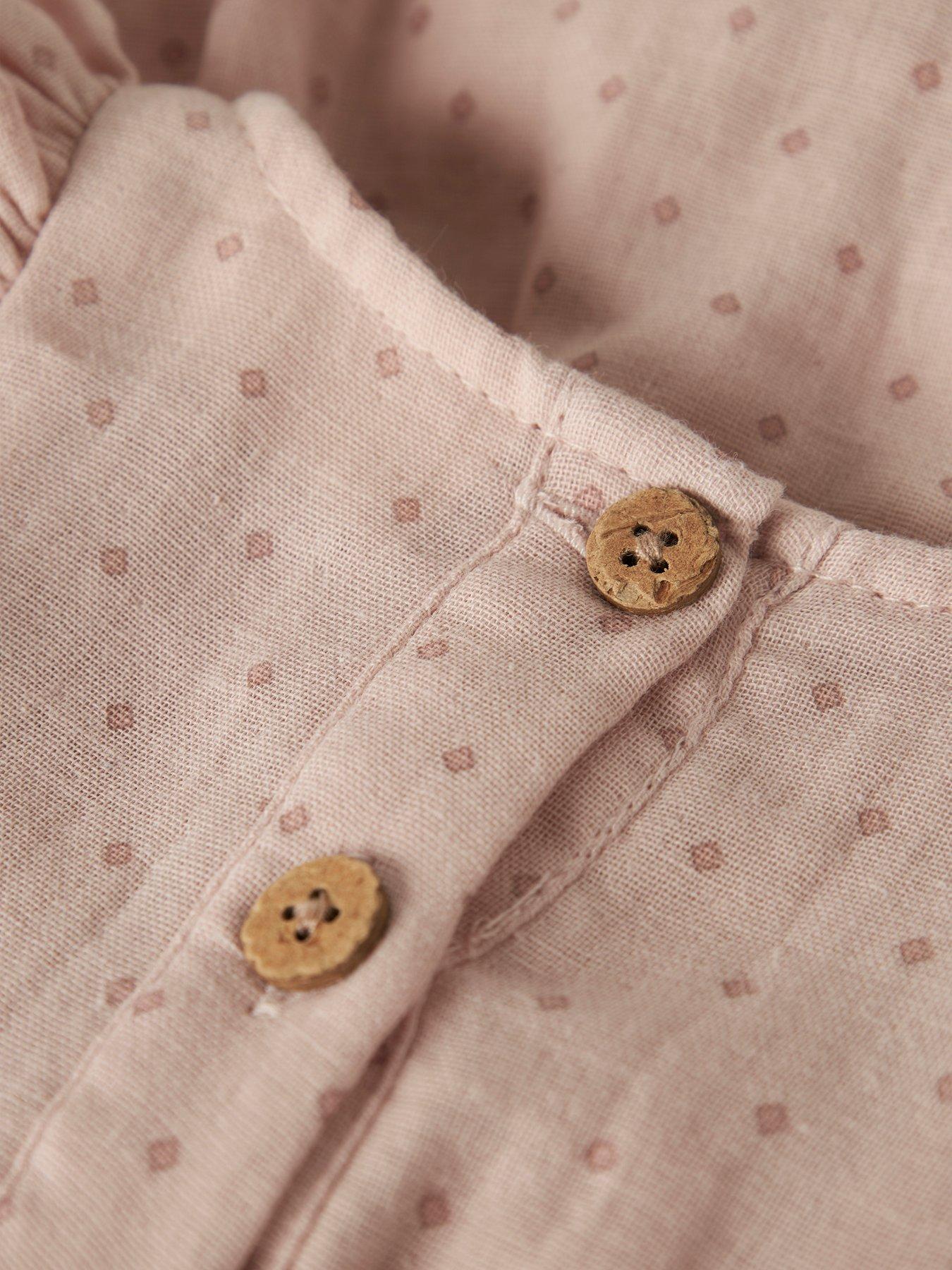 Image 4 of 4 of Lil Atelier Baby Girls Woven Short Sleeve Body Dress - Light Pink