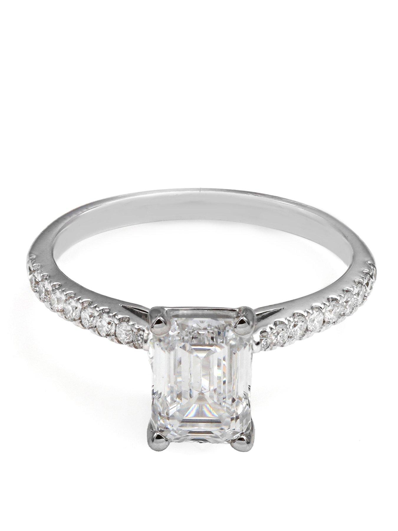 Say It With Emerald Cut 1.20ct Lab Grown Diamond Ring - 9ct White Gold