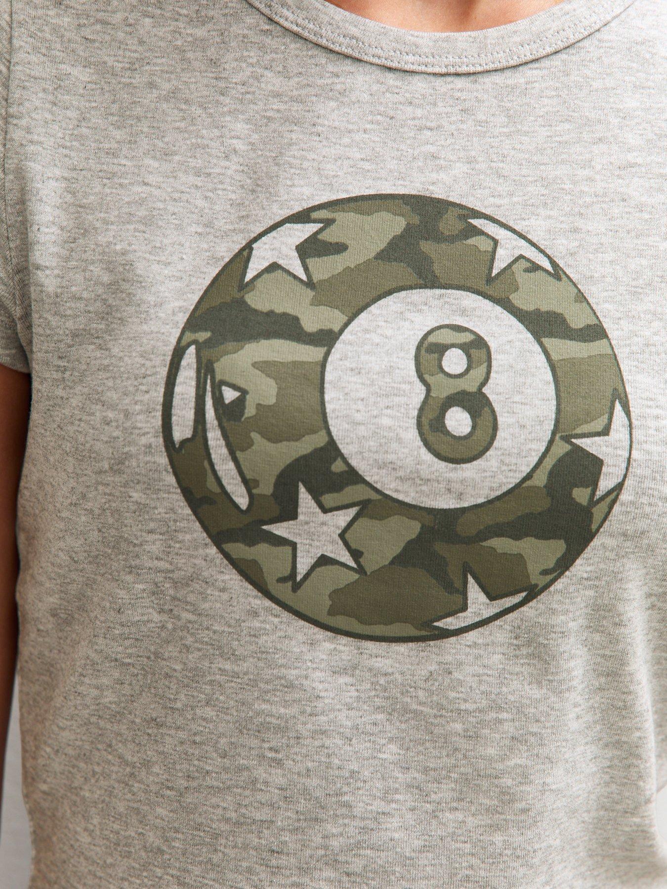  image of new-look-915-girls-eight-ball-print-t-shirt-gey