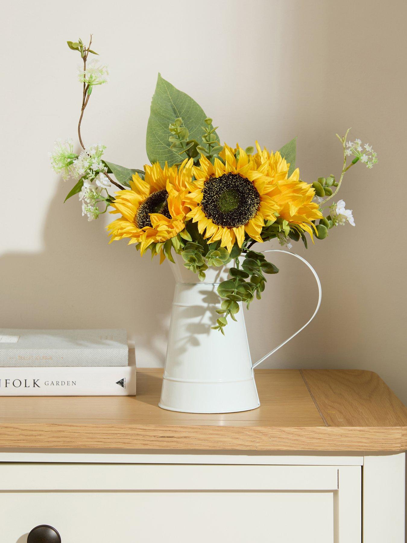 The Very Collection Sunflower in Metal Jug