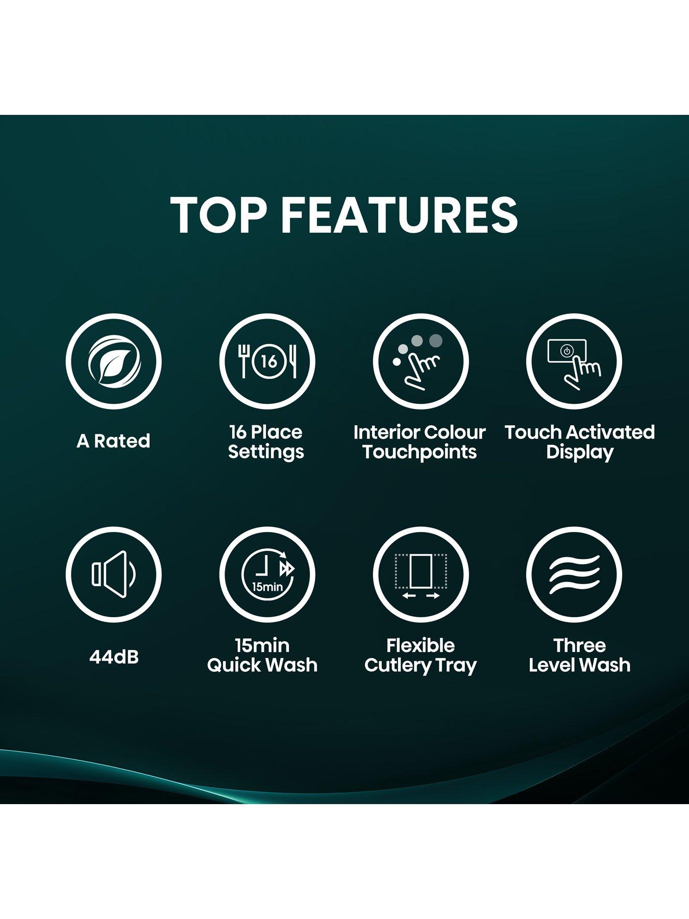  image of hisense-hs663a90xuk-full-size-dishwasher-stainless-steel