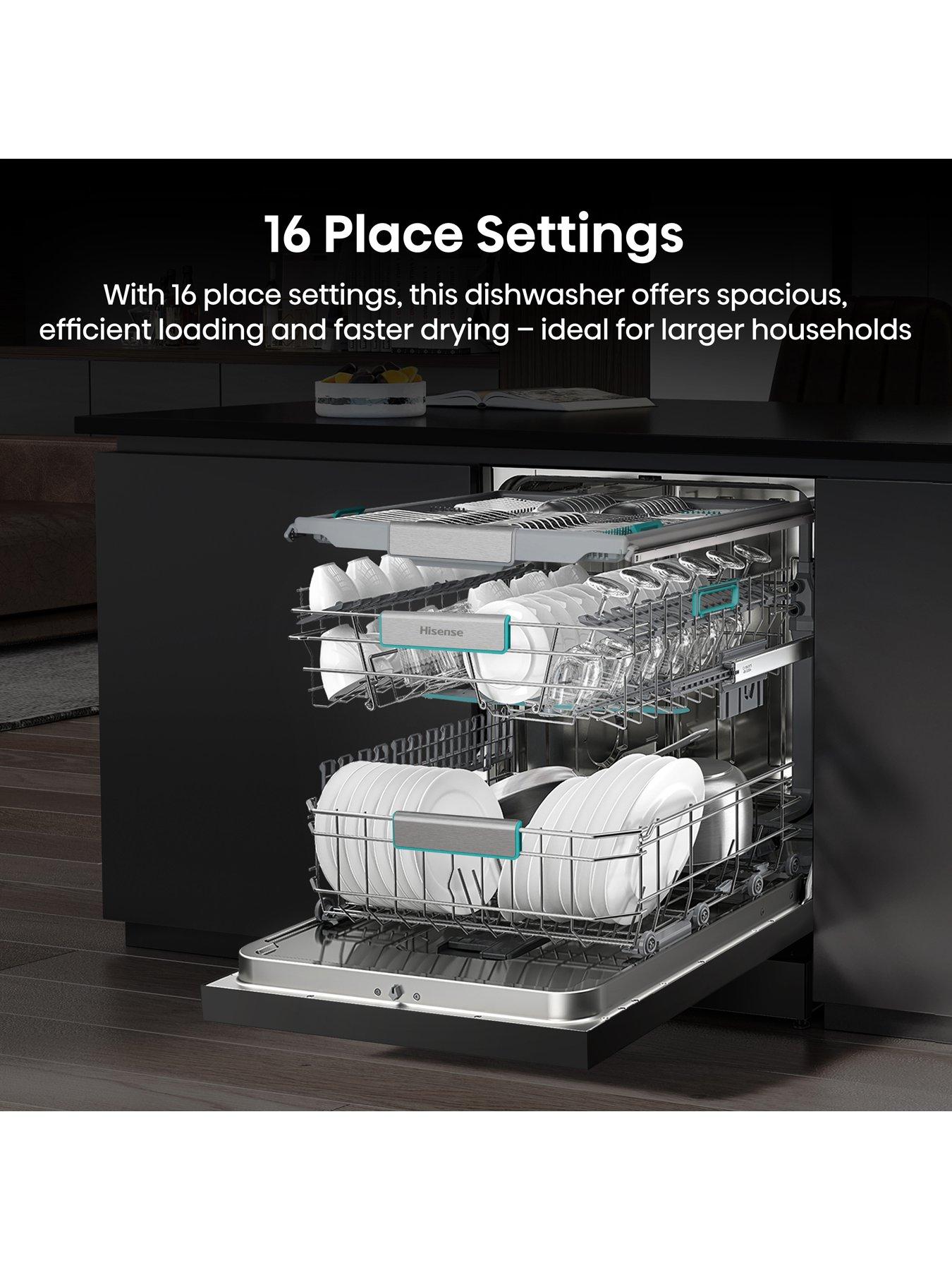  image of hisense-hs673a90bxuk-full-size-wifi-enabled-dishwasher-black-inox