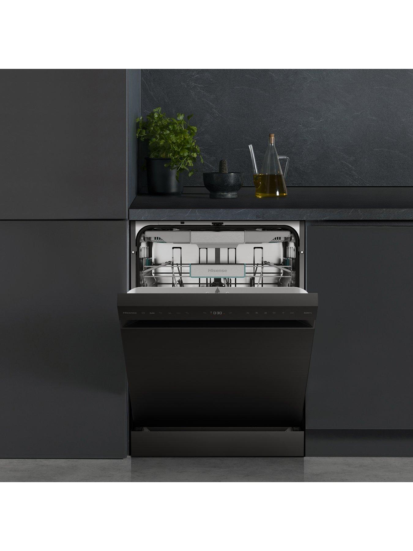  image of hisense-hs673a90bxuk-full-size-wifi-enabled-dishwasher-black-inox