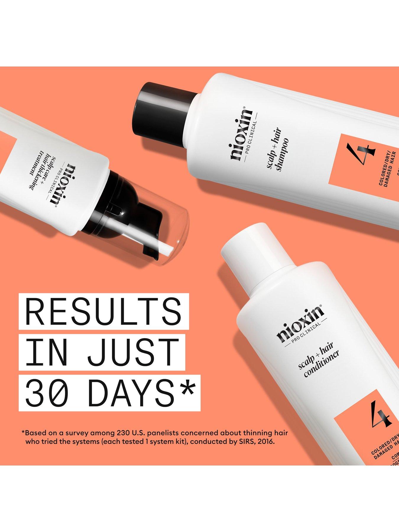 Image 3 of 7 of Nioxin Scalp + Hair Thickening System 4 for Coloured, Dry and Damaged Hair with Progressed Thinning, Loyalty Kit