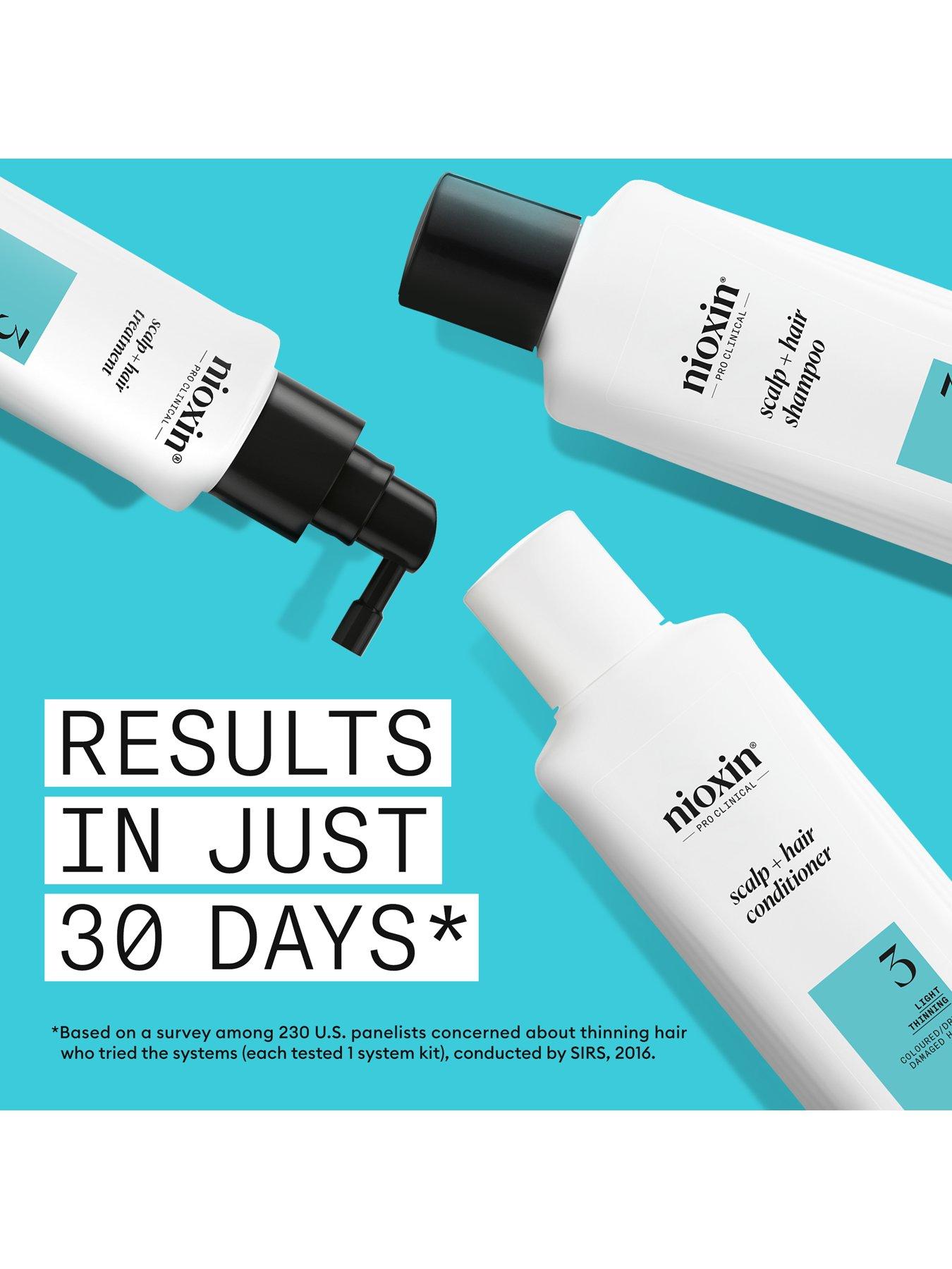 Image 3 of 7 of Nioxin Scalp + Hair Thickening System 3 for Coloured, Dry and Damaged Hair with Light Thinning, Trial Kit