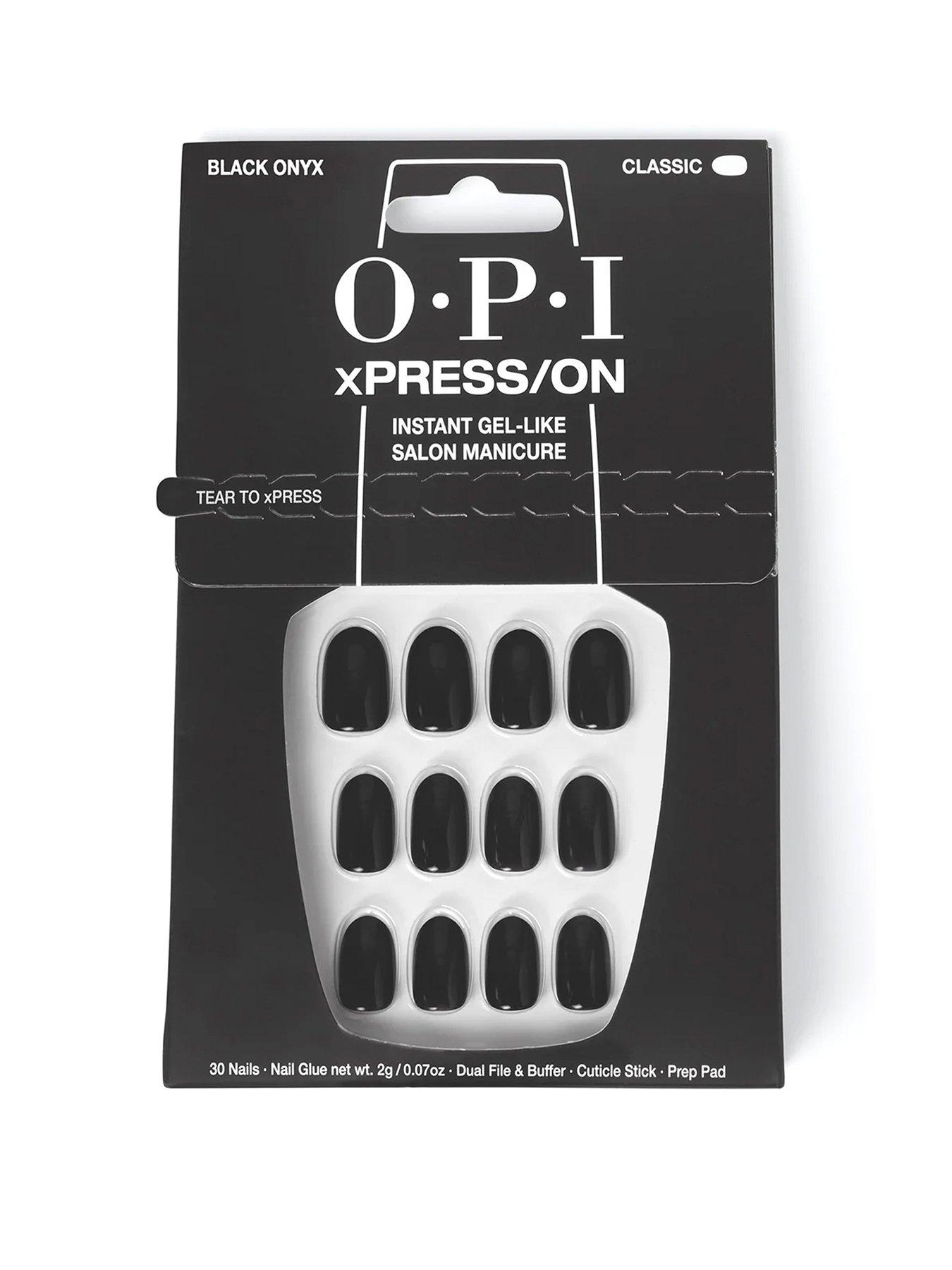  image of opi-xpresson-artificial-nails-lady-in-black