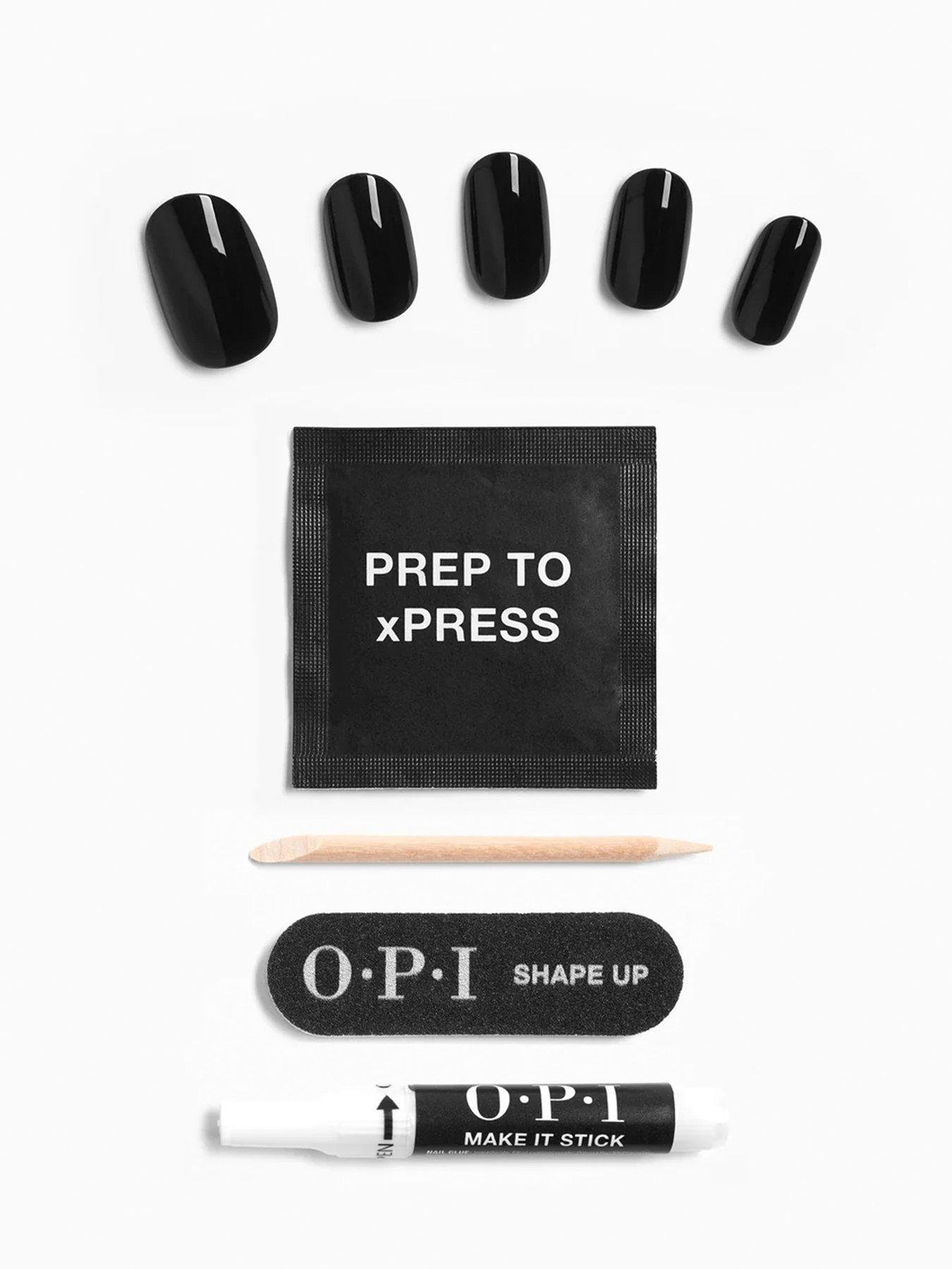  image of opi-xpresson-artificial-nails-lady-in-black