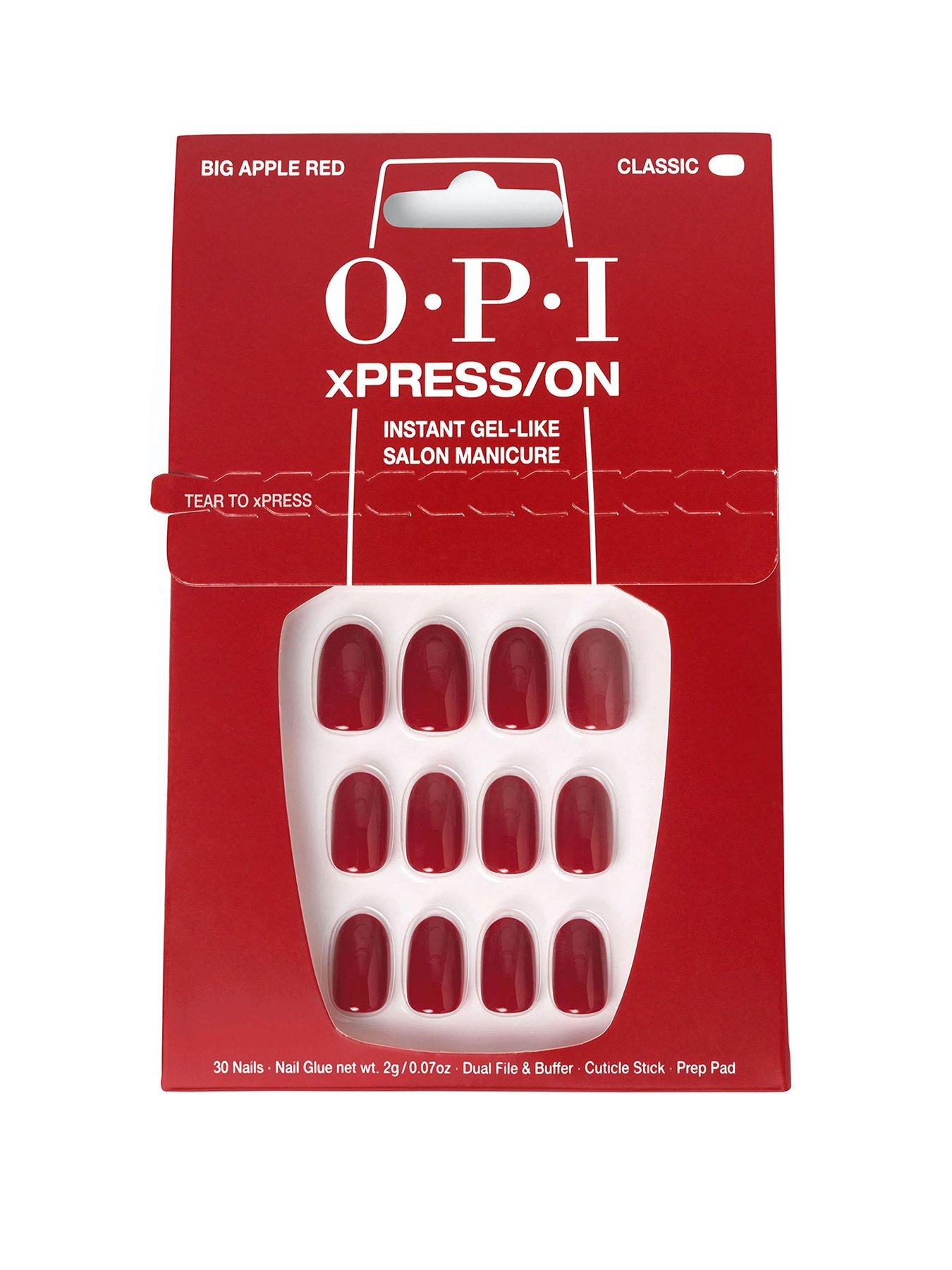 Image 1 of 7 of OPI xPRESS/ON - Big Apple Red Press On Nails Gel-Like Salon Manicure