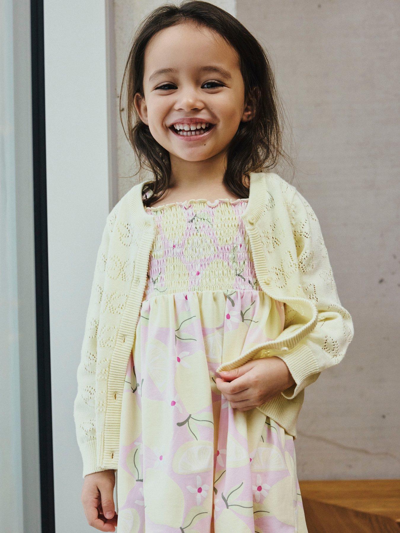Name It Mini Girls Lemon Print Strappy Jersey Dress - Multi