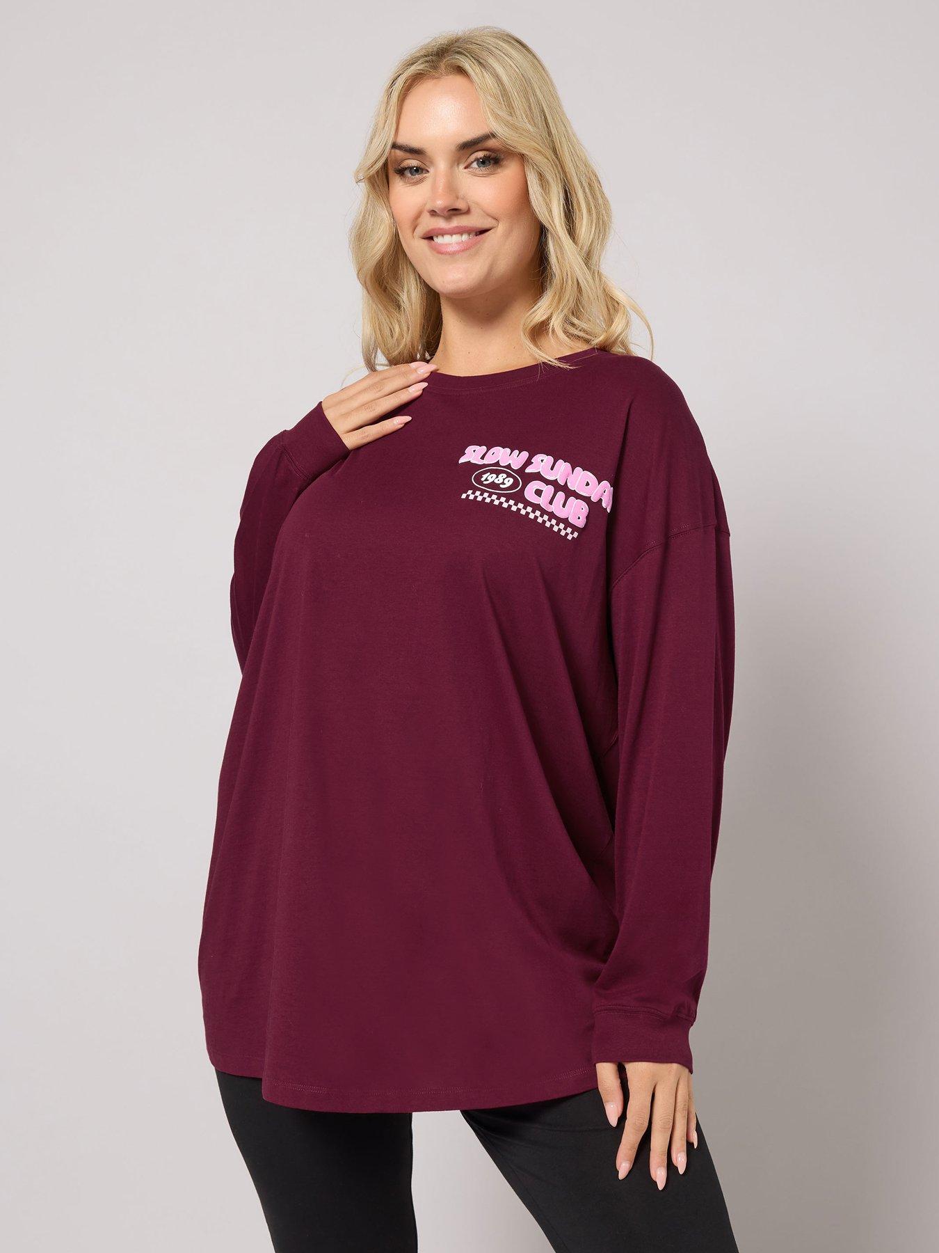 Yours Curve Oversized Tunic - Red