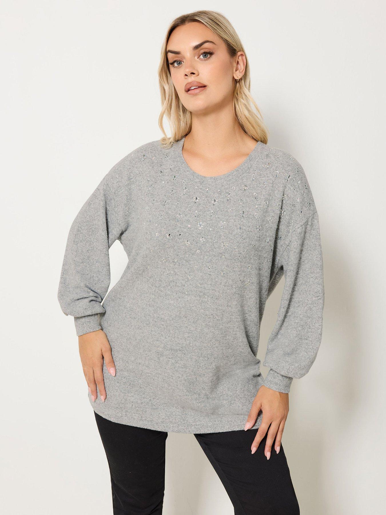 Image 1 of 4 of Yours Curve Heat Seal Jumper - Grey