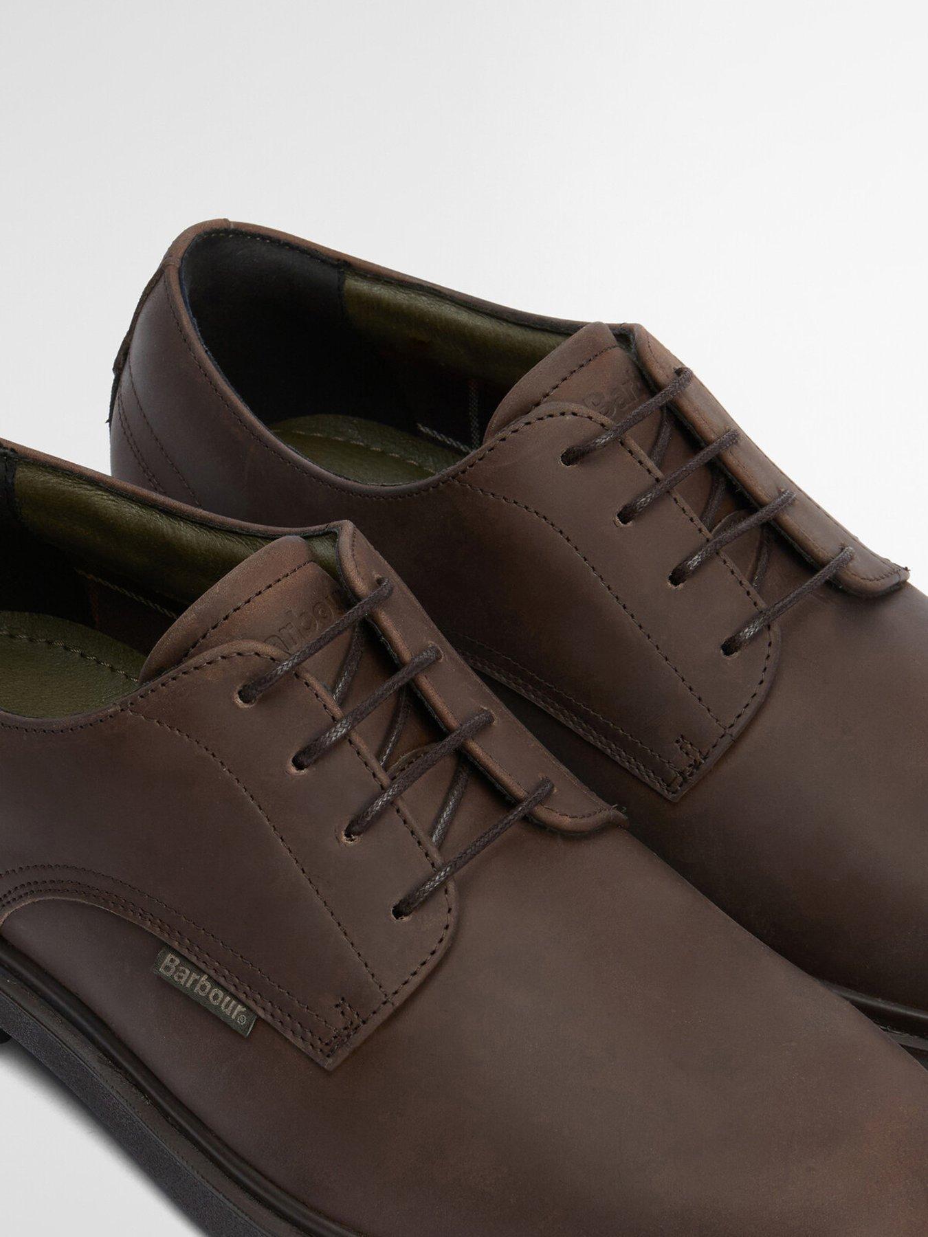  image of barbour-carthy-derby-shoes-brown
