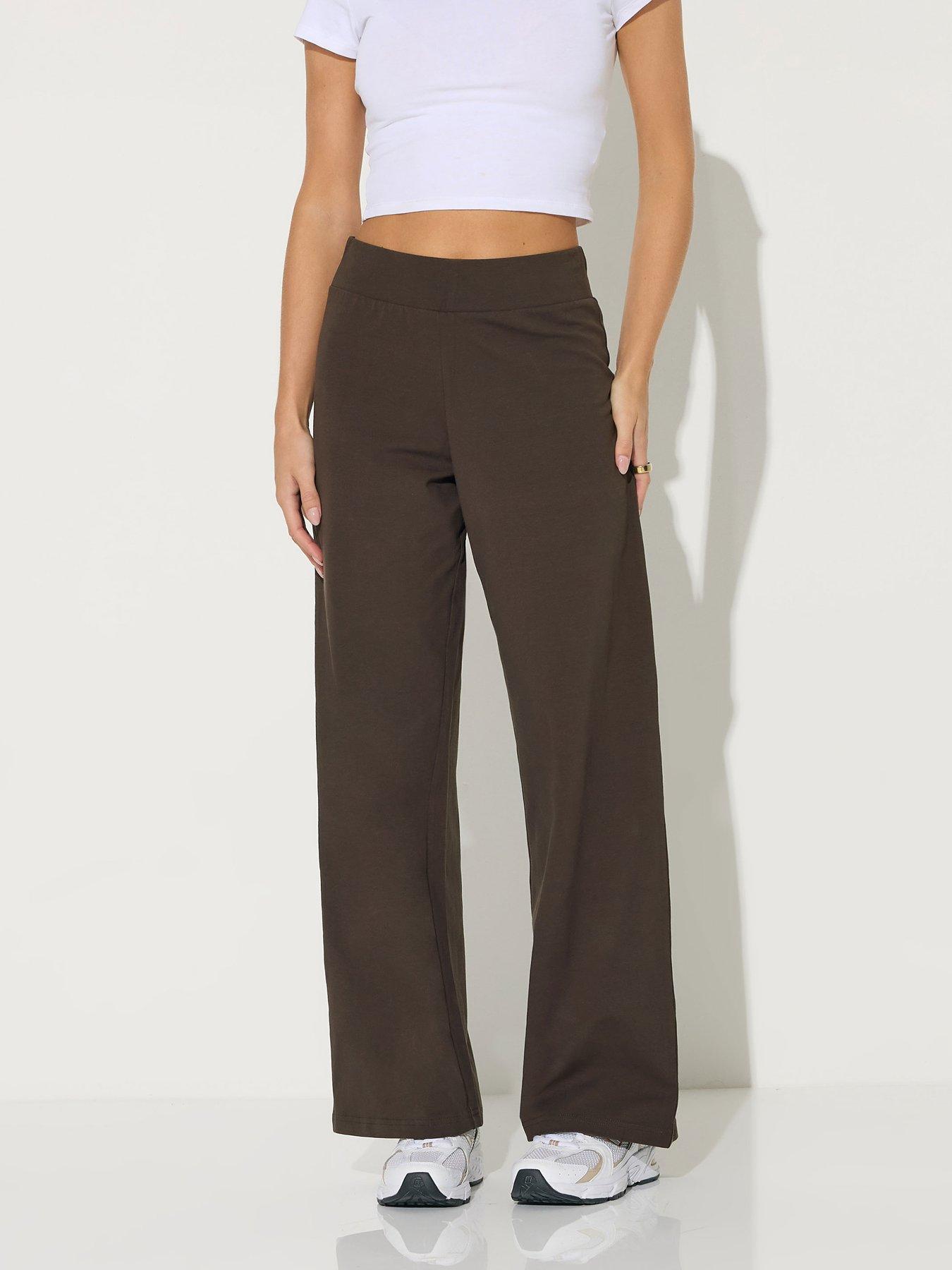 Image 3 of 4 of PixieGirl Petite Wide Leg Yoga Pant - Brown