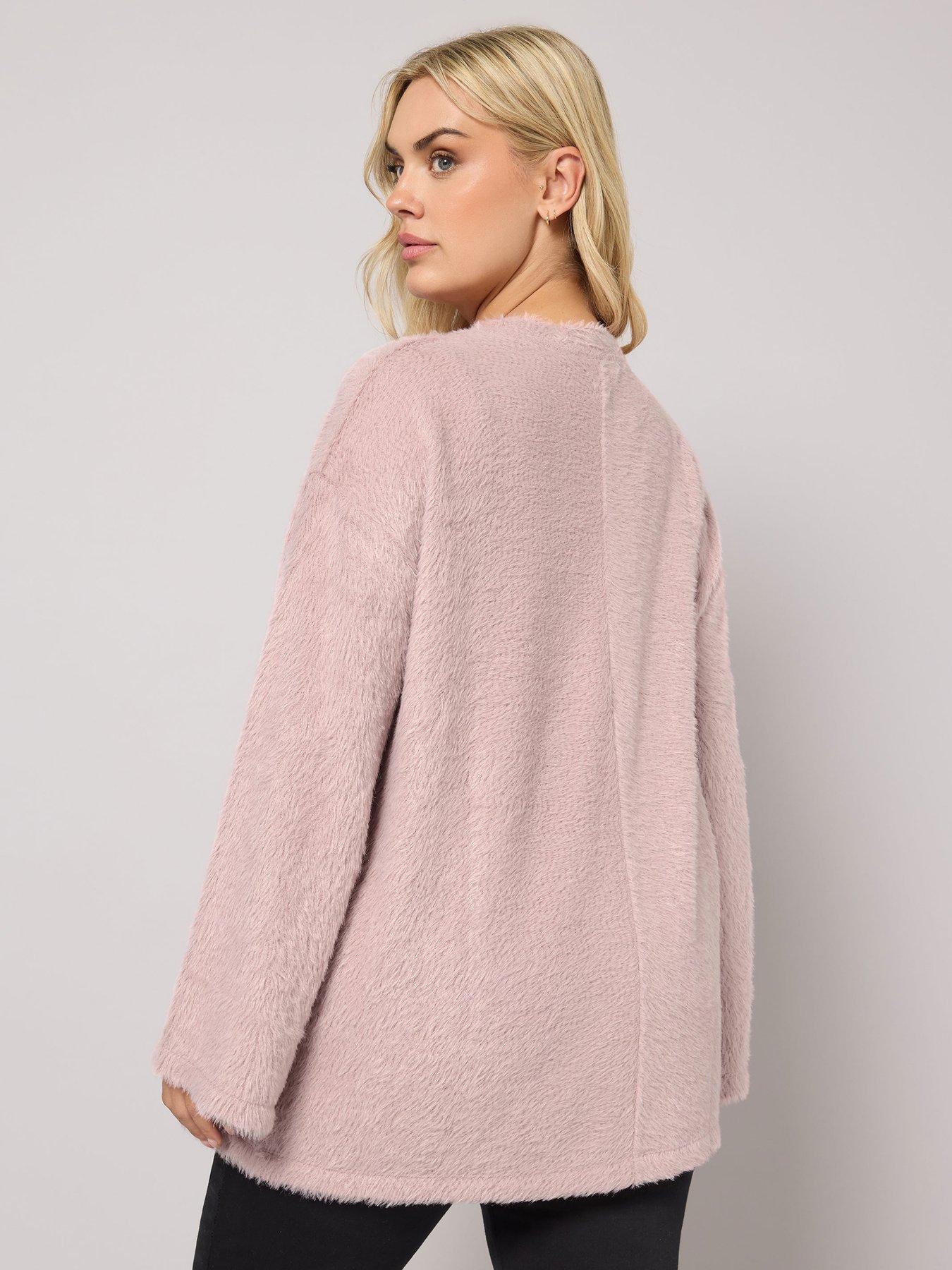 Image 2 of 4 of Yours Curve Eyelash Jumper - Pink