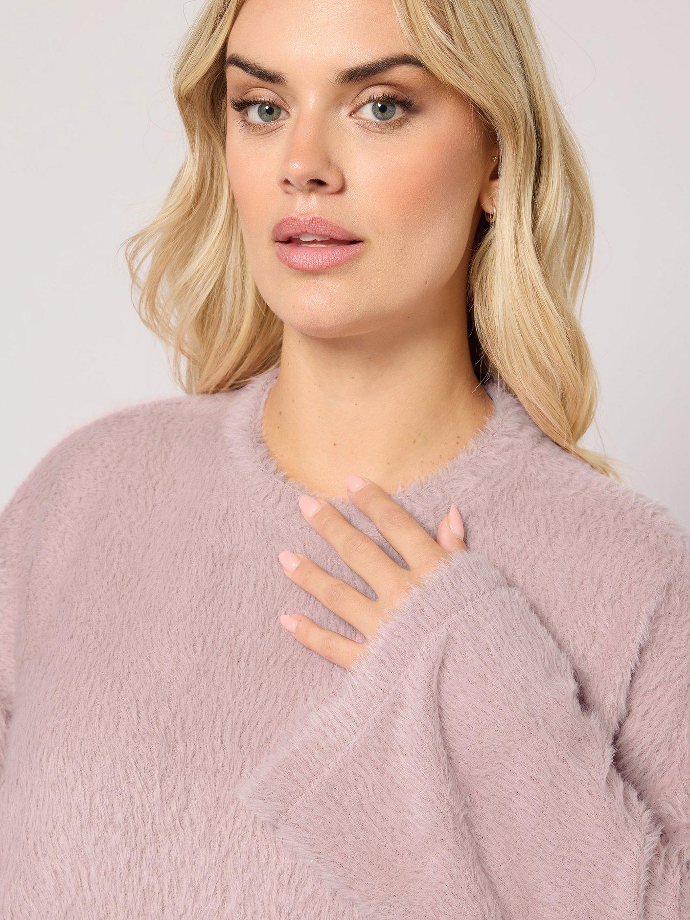 Image 4 of 4 of Yours Curve Eyelash Jumper - Pink