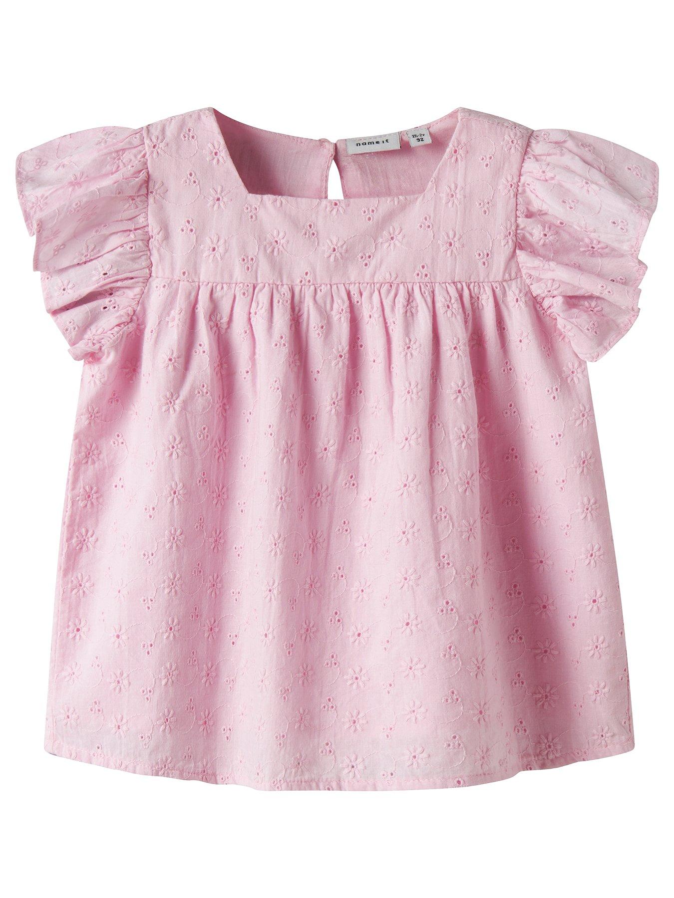 name-it-mini-girls-floral-embroidered-short-sleeve-co-ord-blouse-light-pink