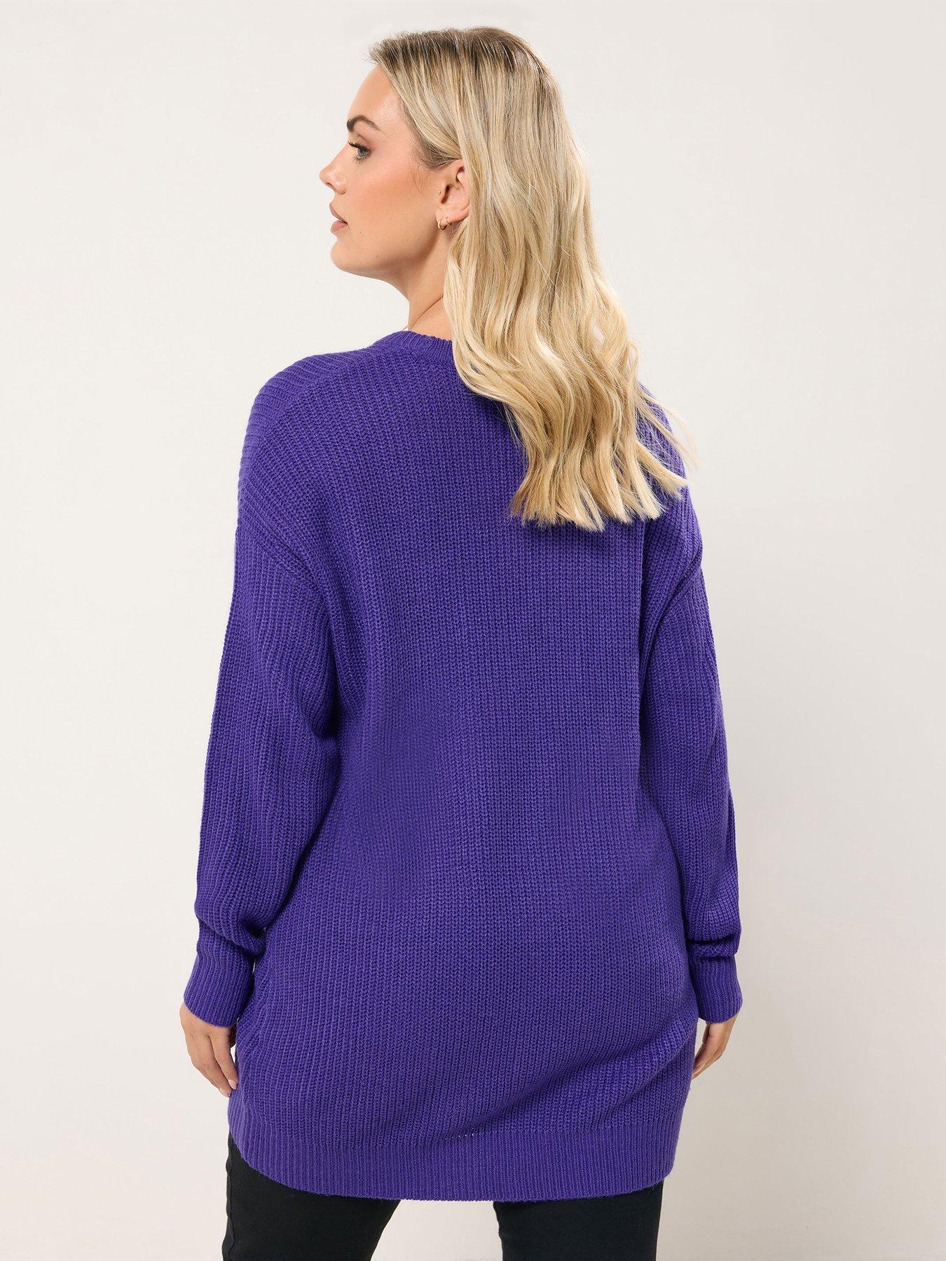 stillFront image of yours-curve-essential-jumper-purple