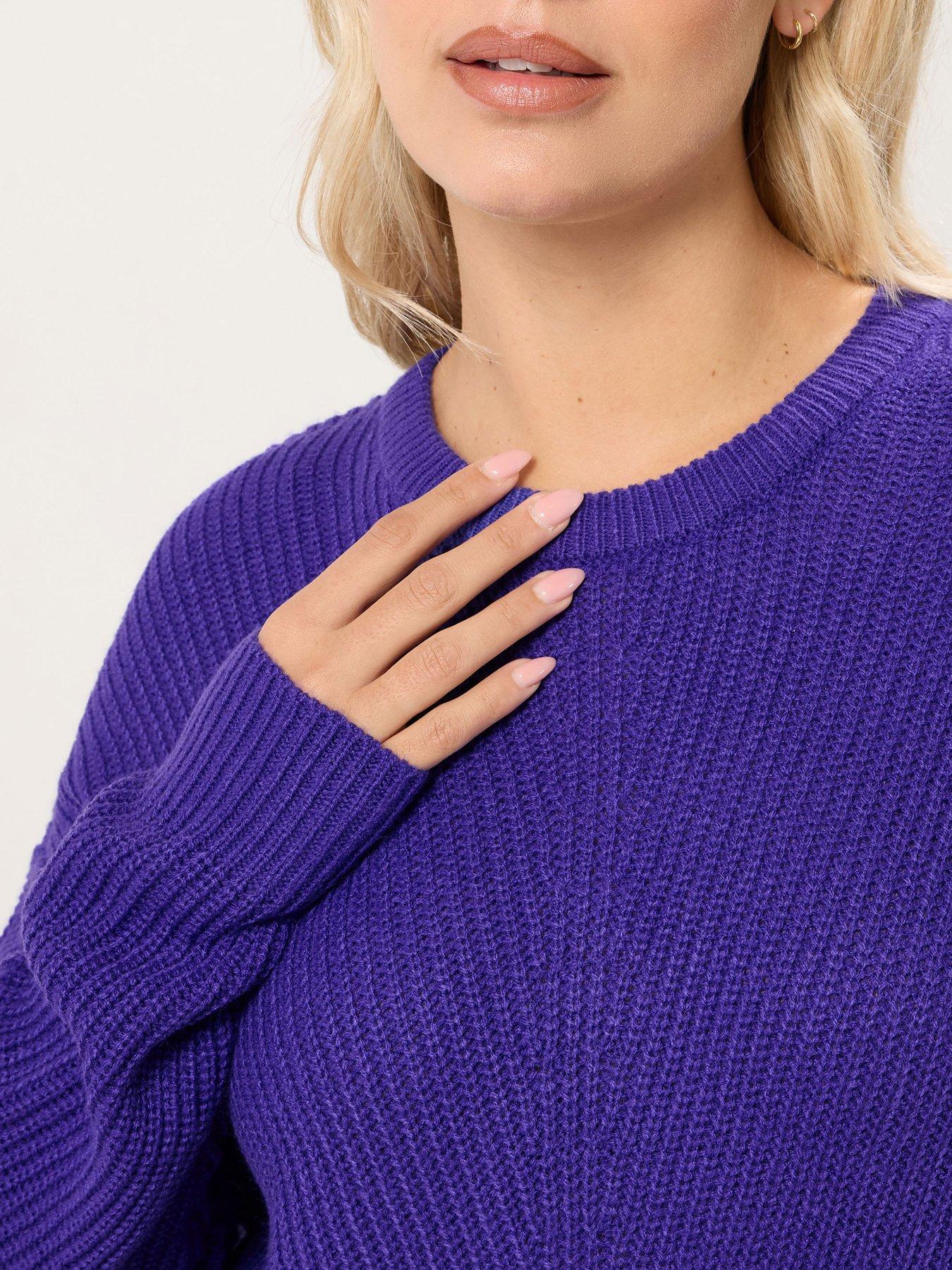  image of yours-curve-essential-jumper-purple