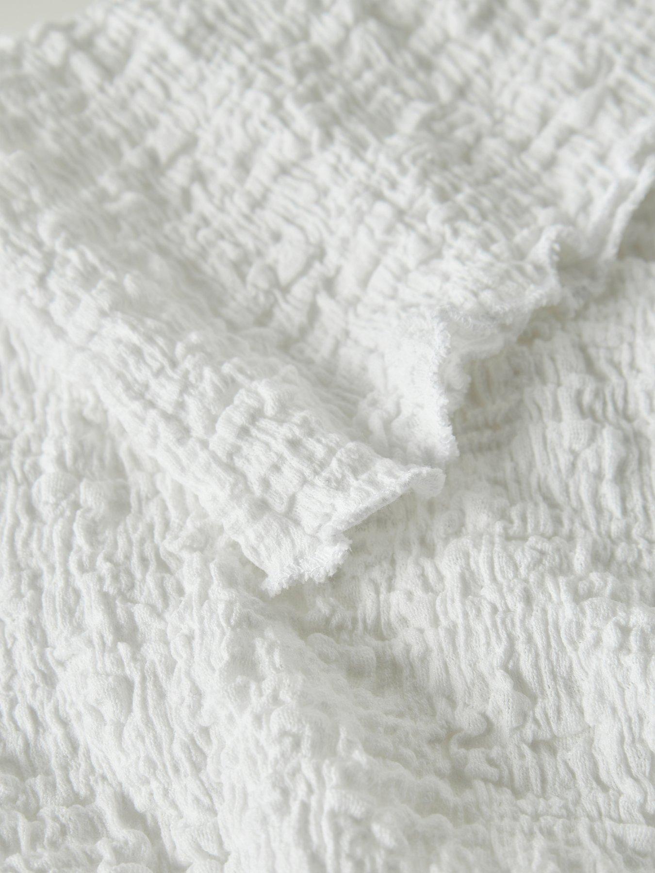 Image 4 of 5 of Name It Girls Crinkle Bardot Top - White