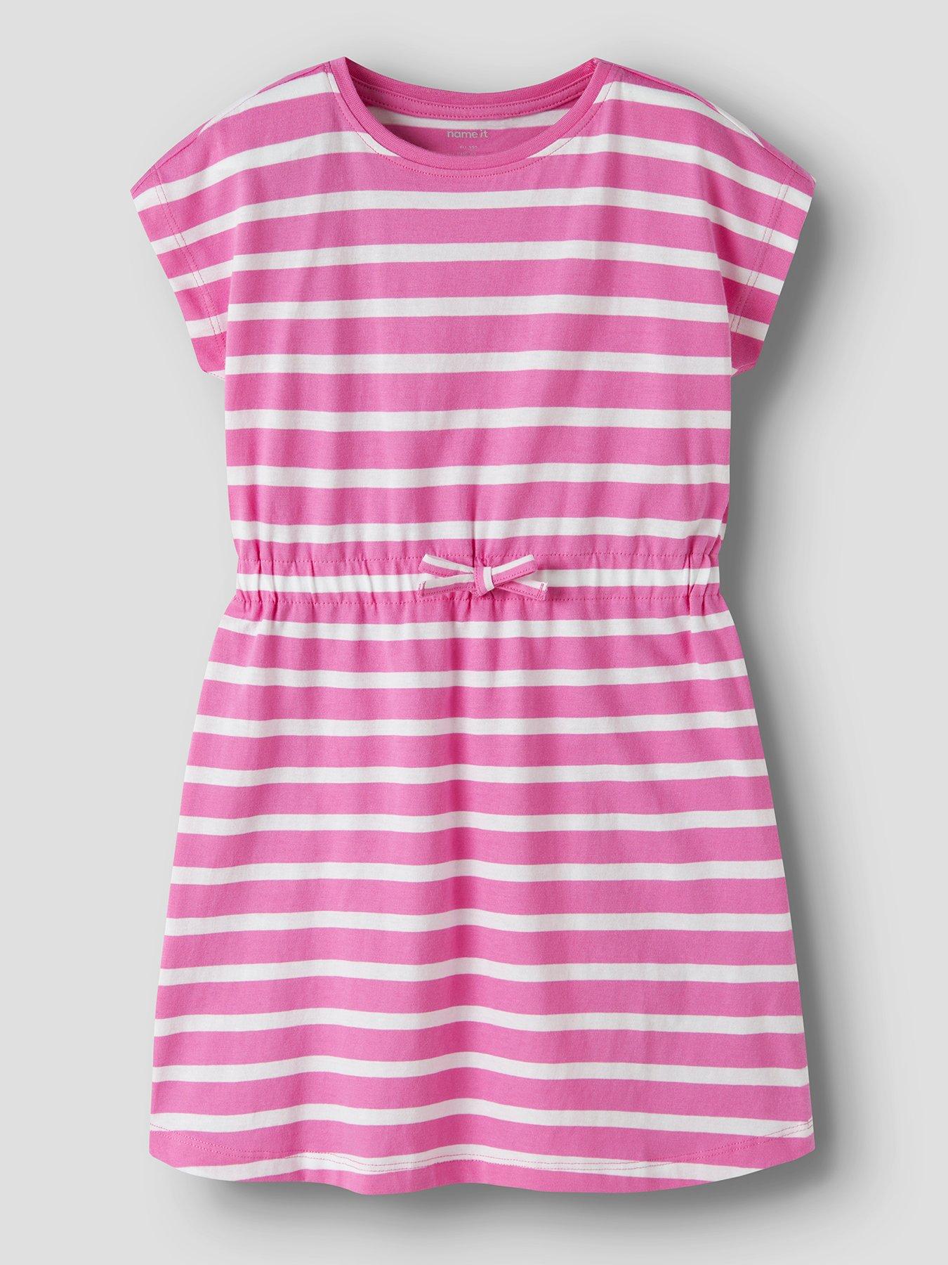 name-it-girls-stripe-jersey-dress-pink