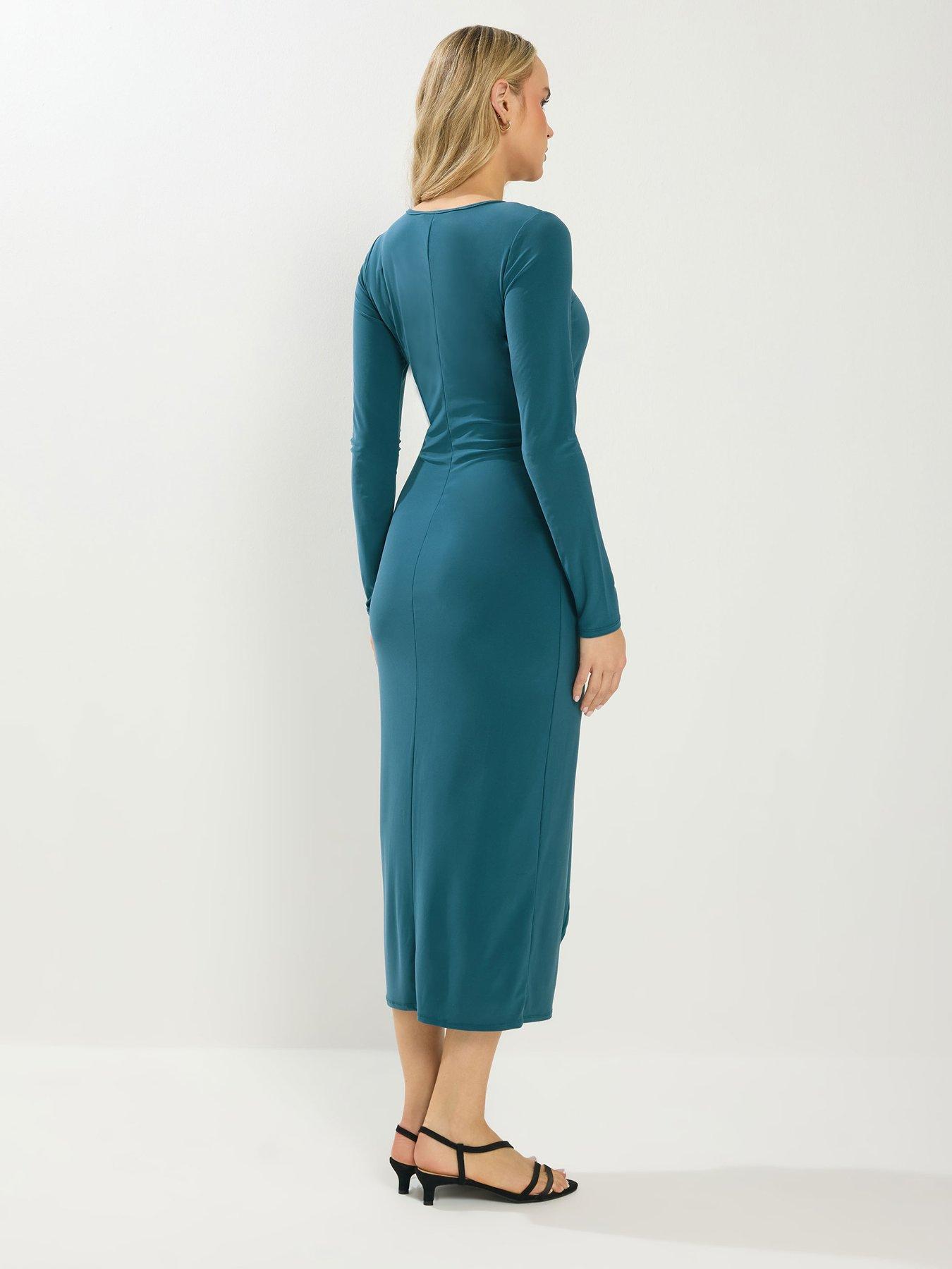 Image 2 of 5 of Long Tall Sally Tall Long Sleeve Buckle Midaxi Dress