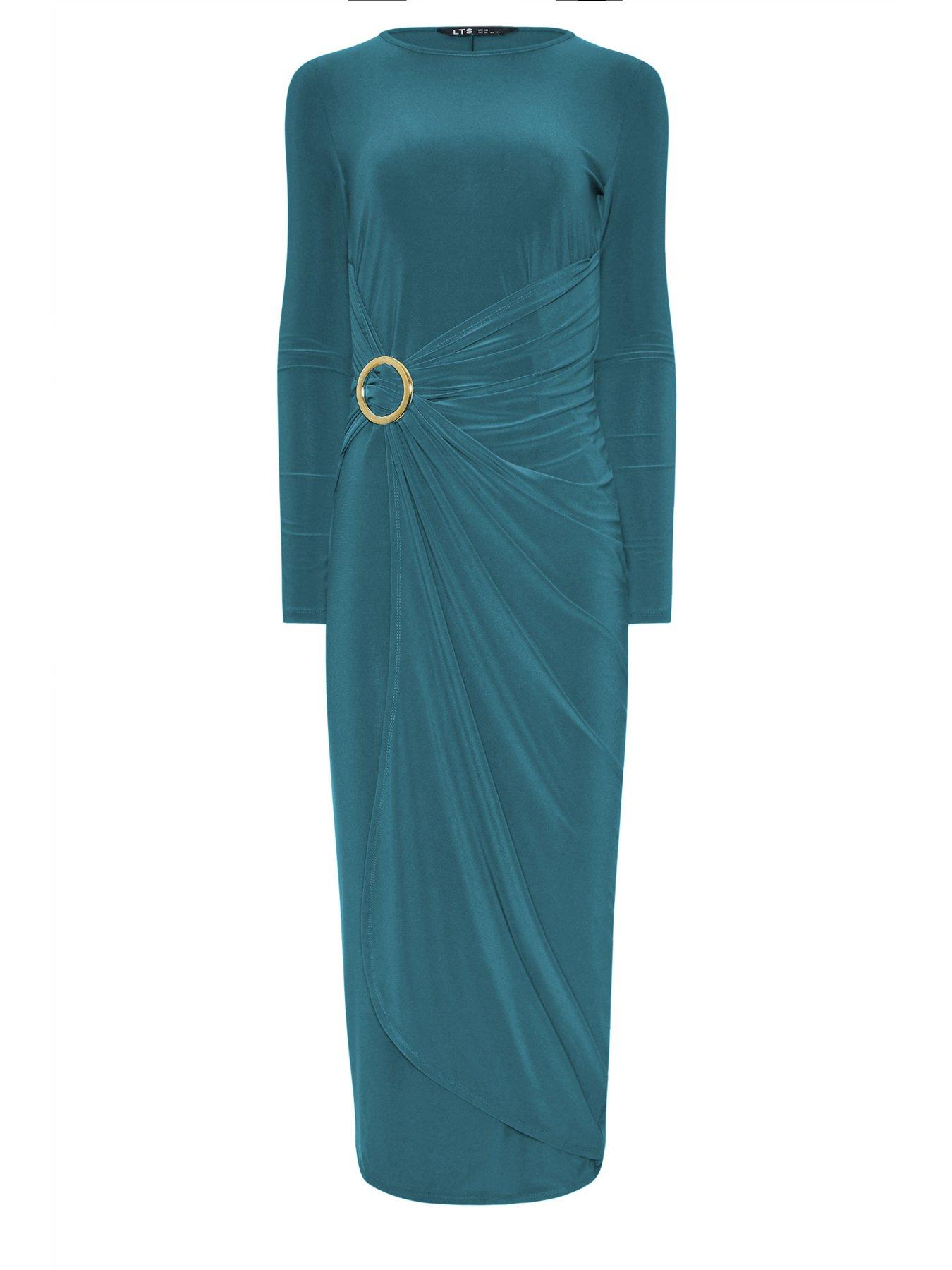 Image 5 of 5 of Long Tall Sally Tall Long Sleeve Buckle Midaxi Dress