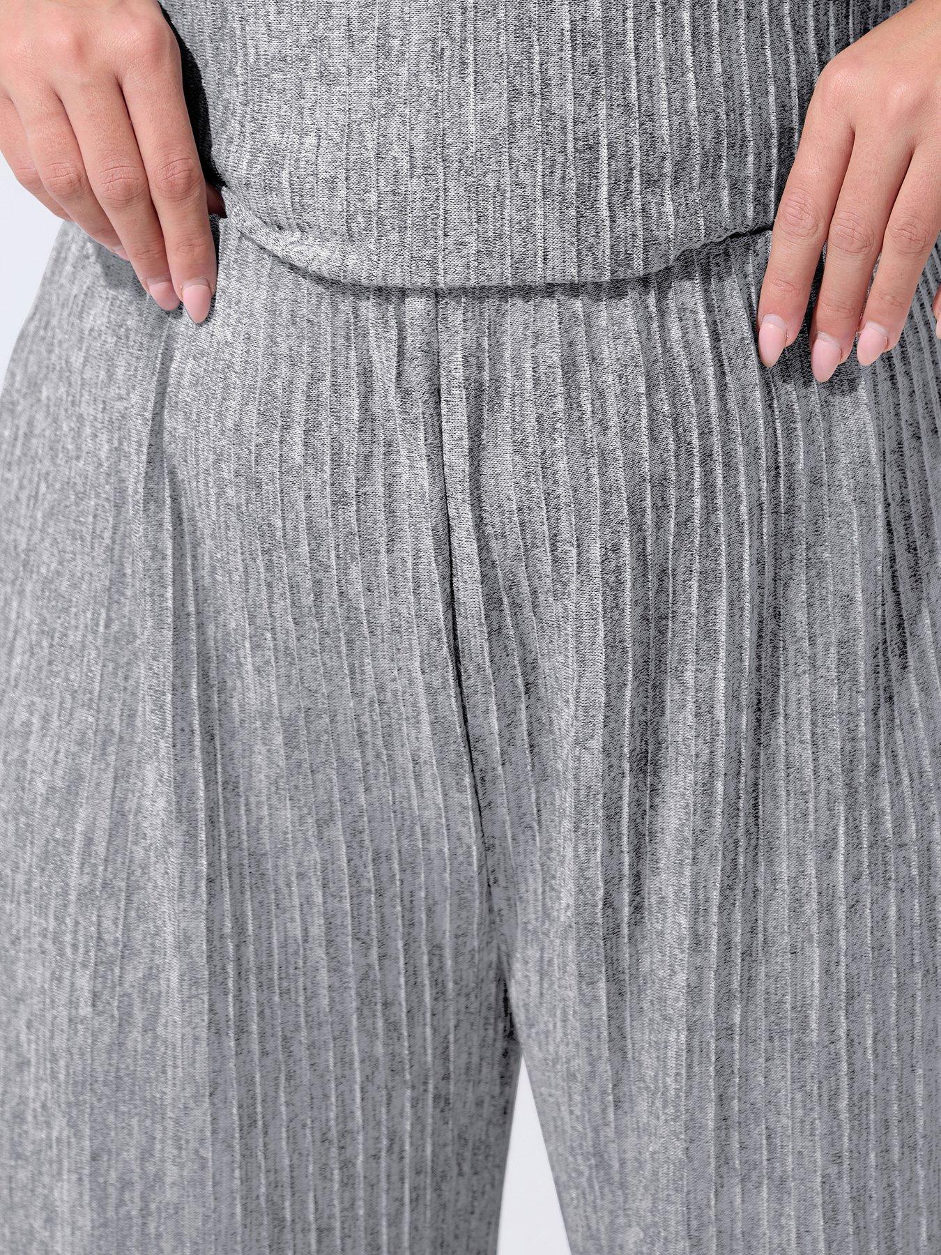  image of yours-curve-wide-leg-lounge-trouser-grey