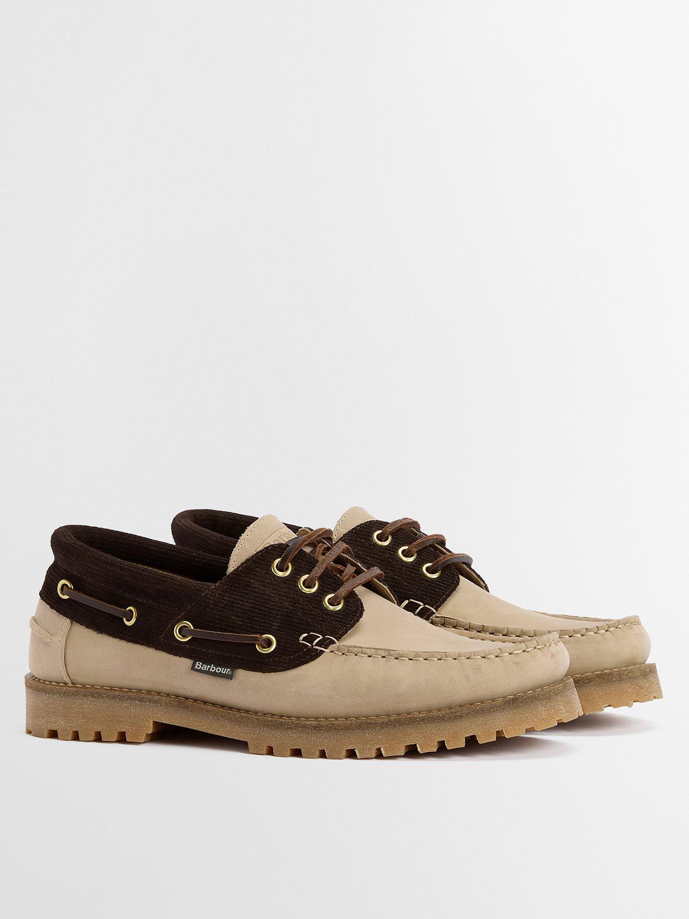 Image 2 of 6 of Barbour Barbour Deck Boat Shoes - Beige
