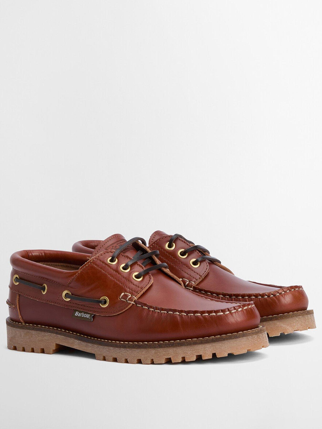 Image 2 of 5 of Barbour Deck Boat Shoes - Tan - Dark Brown