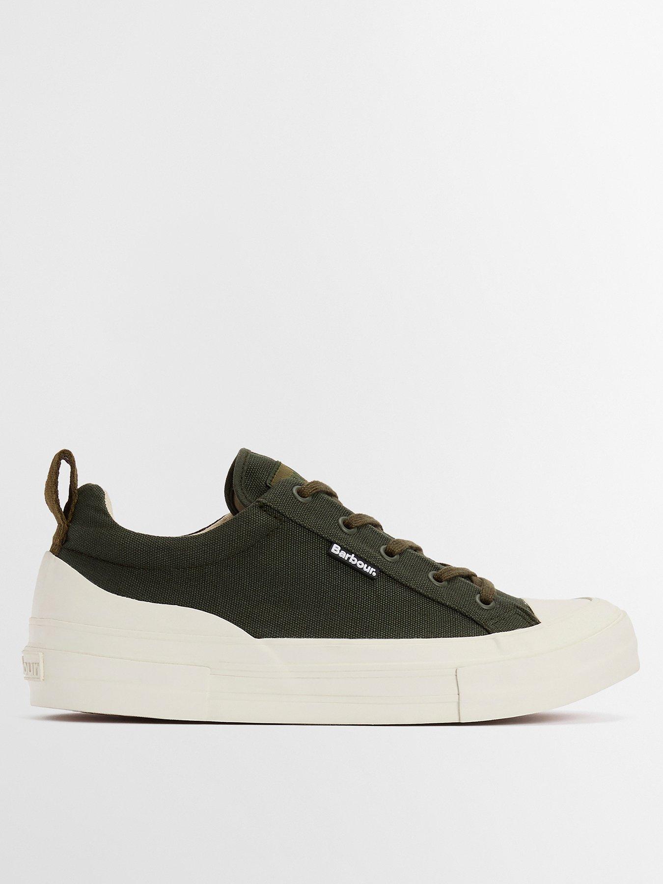 Barbour Stanhope Canvas Trainers - Olive