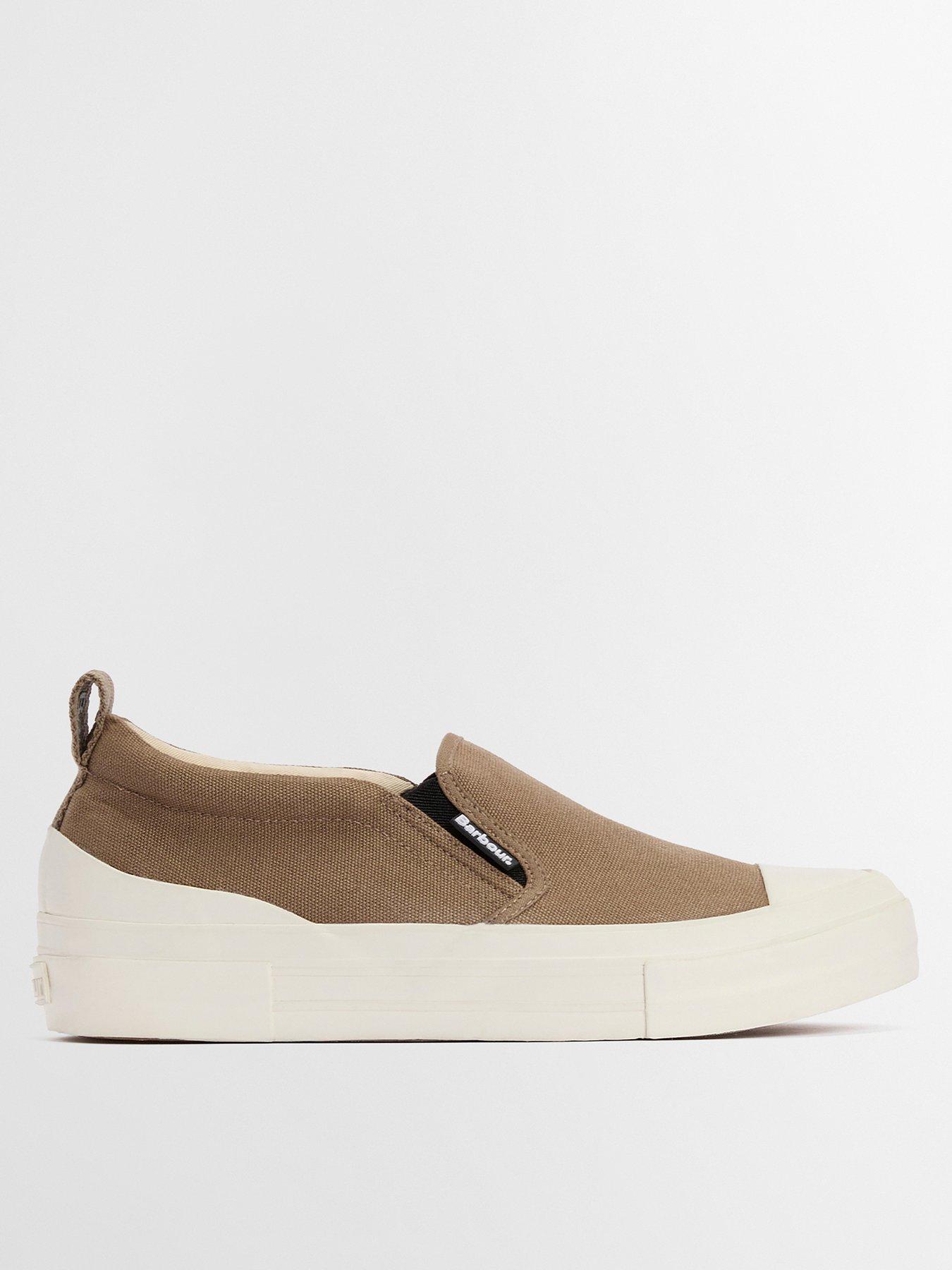 Barbour Cowan Canvas Slip On Trainers - Beige