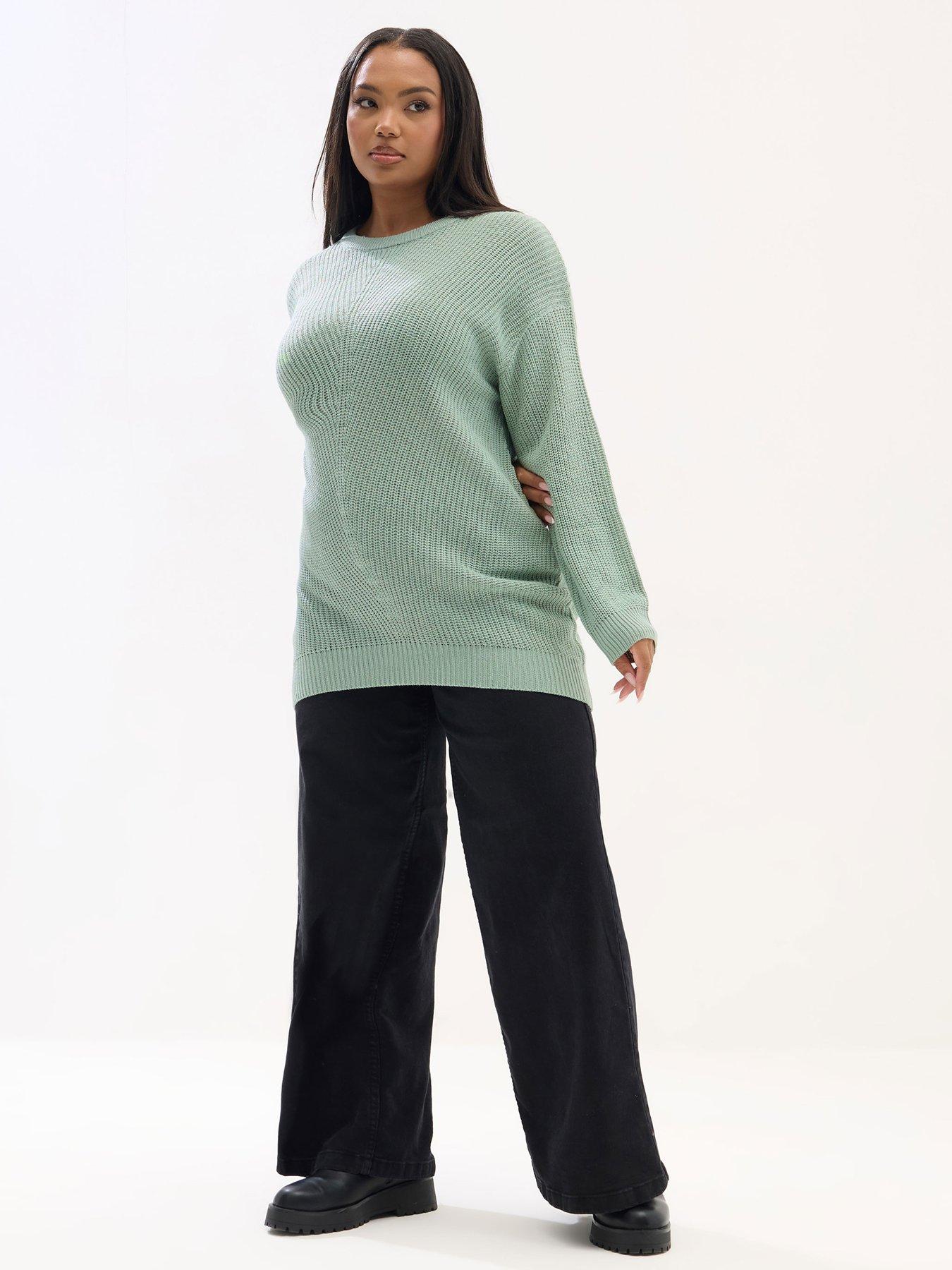  image of yours-curve-essential-jumper-green
