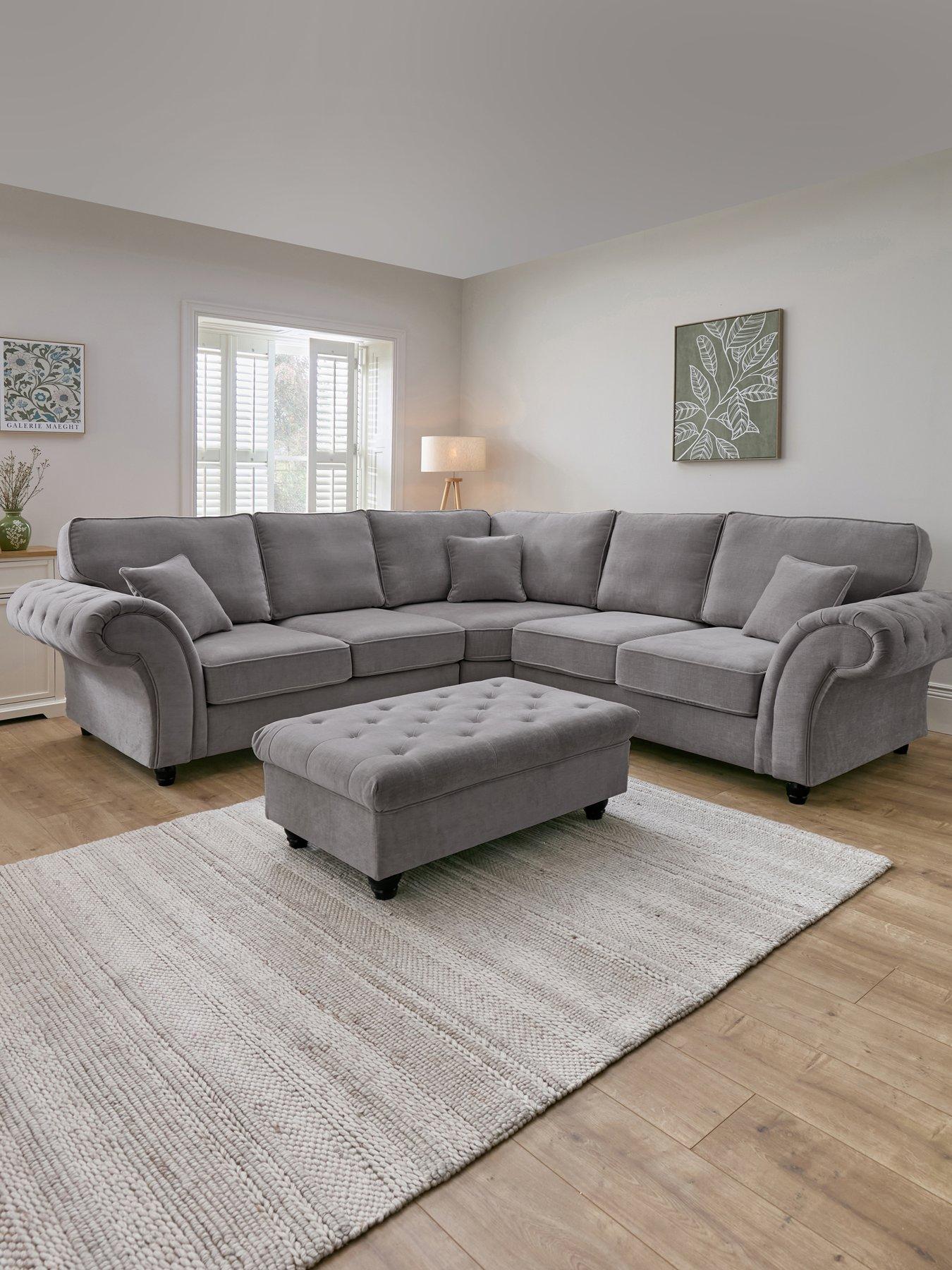 The Very Collection Windsor Standard Corner Sofa + Footstool