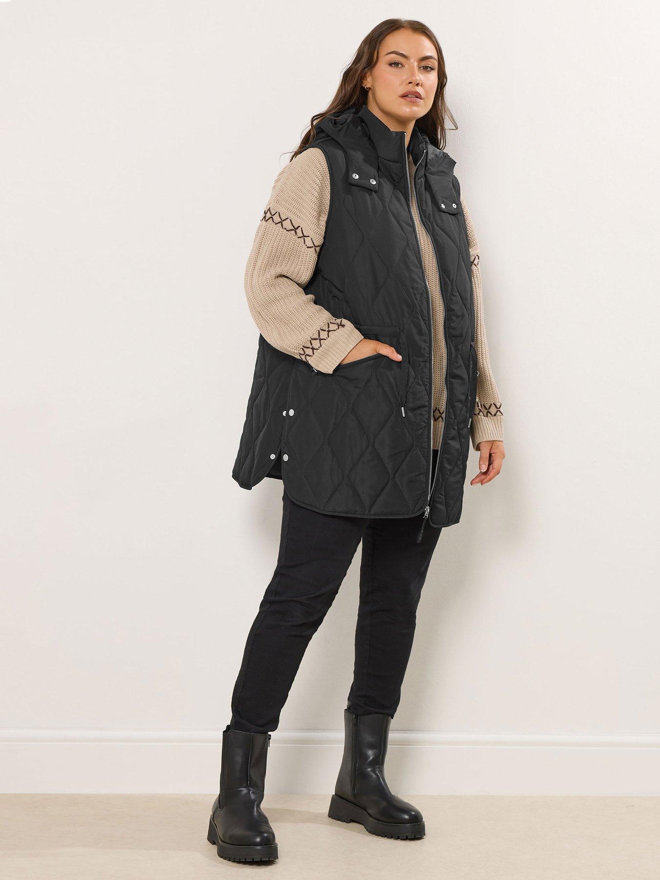  image of yours-curve-quilted-gilet-black