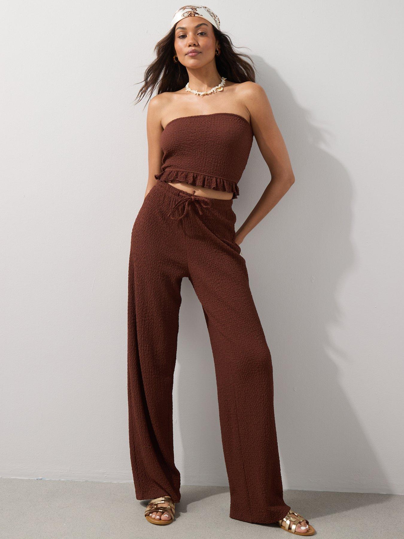 The Very Collection Crinkle Co Ord Trousers