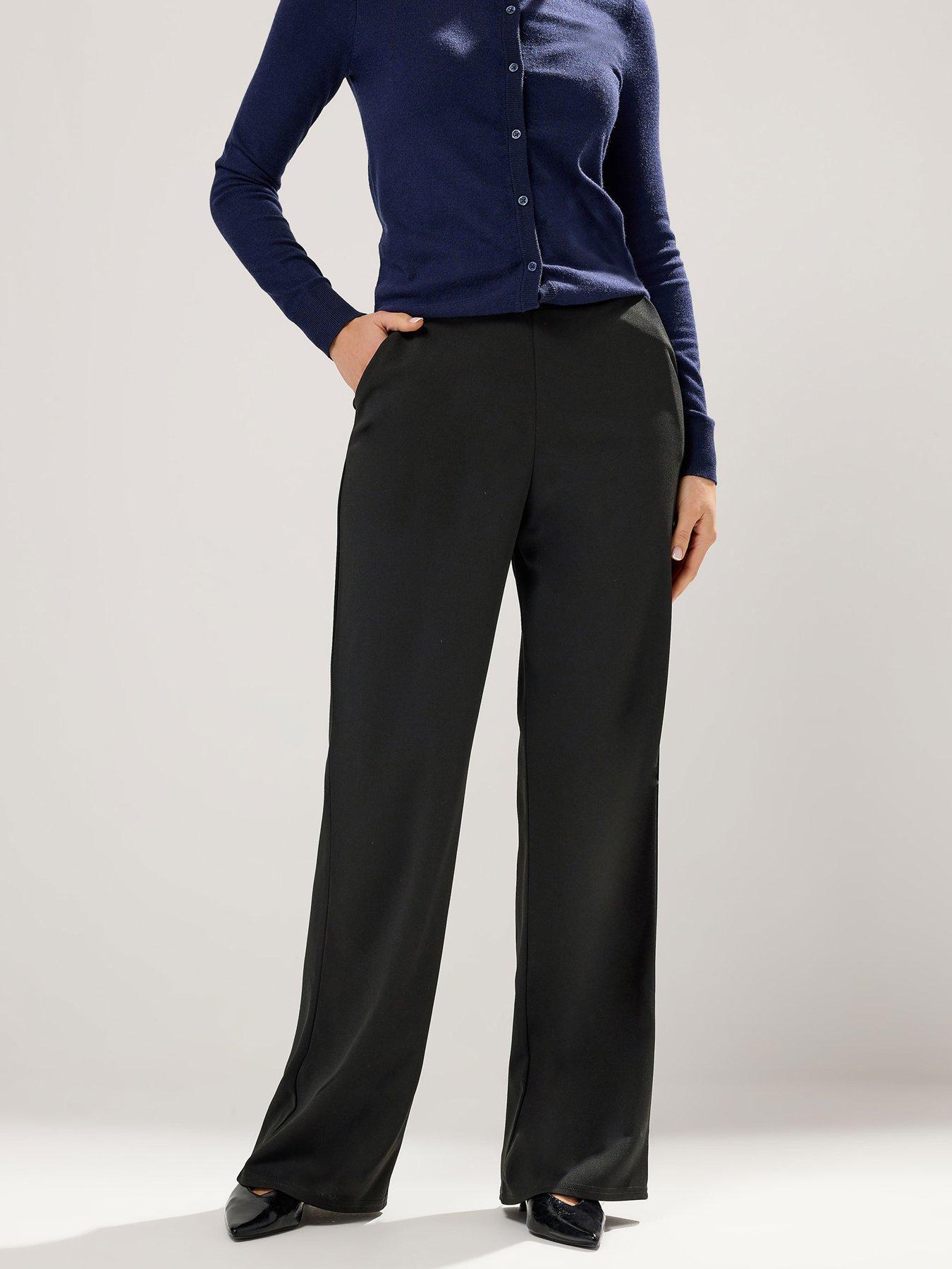  image of long-tall-sally-wide-leg-trouser-34-black
