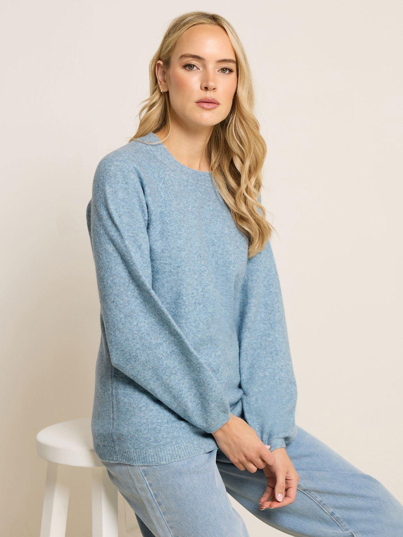 Long Tall Sally Balloon Sleeve Jumper - Blue